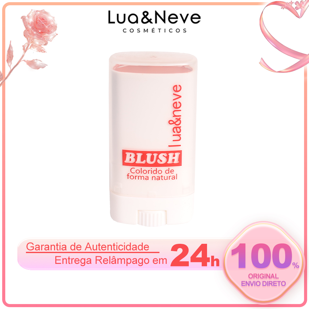 Bastão de Blush Lua&Neve Glow Tropical | 3 Cores Naturais, 24H Hidratação com Protetor Solar, Cria Atmosfera com Um Toque