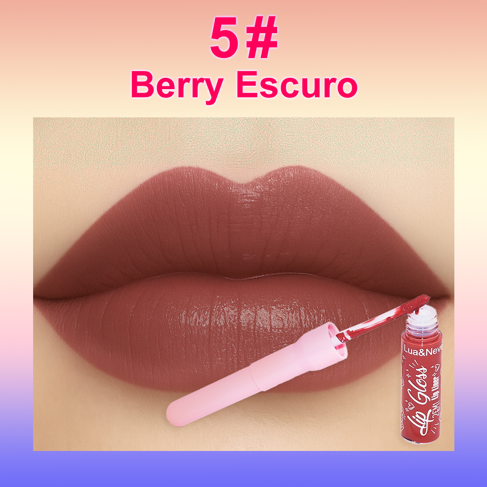 Caneta de Lip Gloss Dupla Ponta Lua&Neve | 6 Cores Intensas, Lápis Labial + Lip Gloss 2 em 1, Delimitando Forma Cheia de Lábios