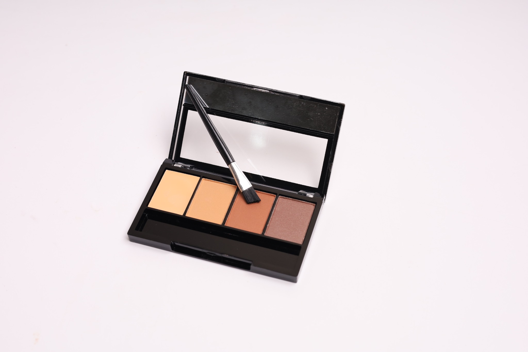 Paleta de Sombra para Sobrancelha Lua&Neve com 4 Cores｜Modelagem Natural, Cor Duradoura, Um Paleta para Sobrancelhas e Olhos