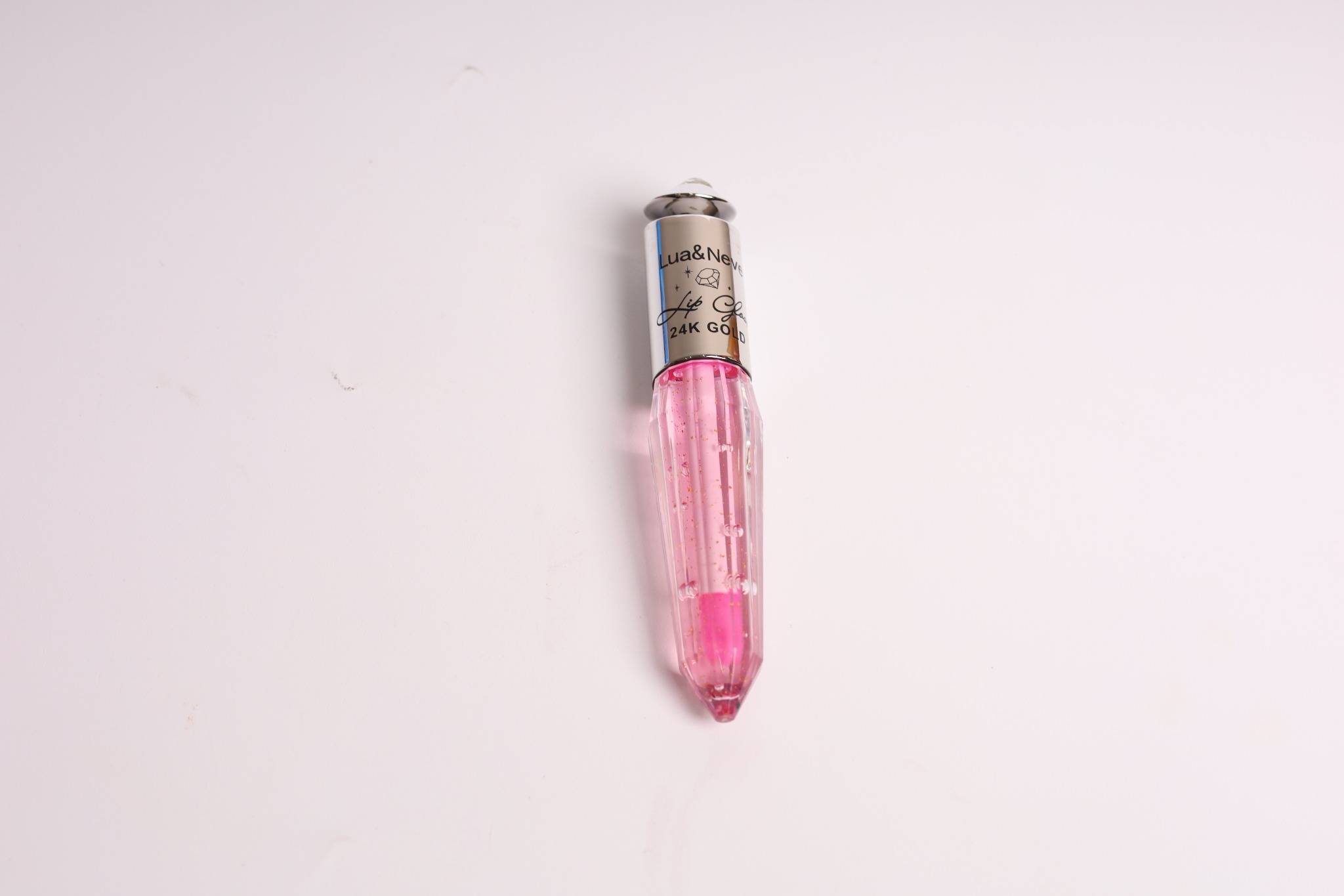 Lip Gloss 24K Lua&Neve | Frasco com Corte de Diamante, Pó Dourado Brilhante, Cria Bicos de Vidro Luxuosos