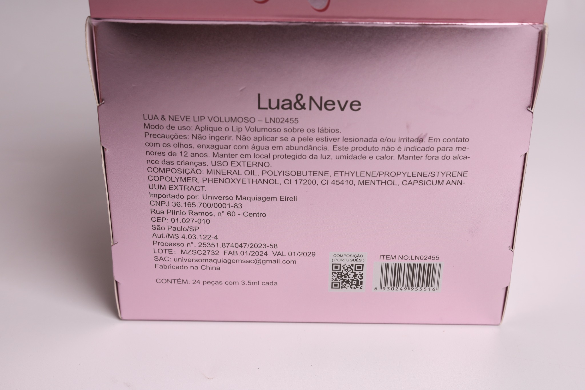 Lip Volumoso Lua&Neve | Frasco com Strass de Cristal, Cria Bicos Cheios e Brilhantes, Pequeno Segredo para Iluminação Labial