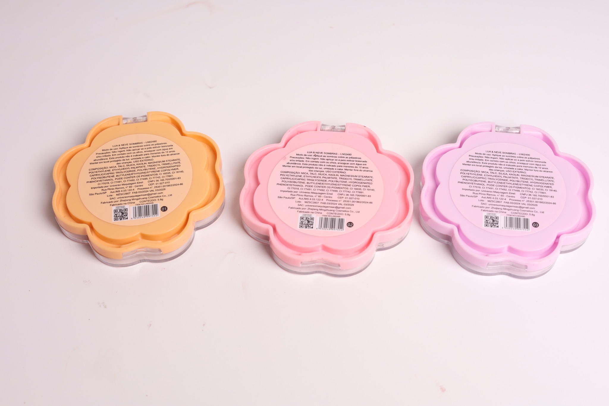 Paleta de Sombras Lua&Neve em Forma de Flor | Design Adorável de Pétalas, Cores Versáteis, Cria Maquiagem de Olhos com Atmosfera