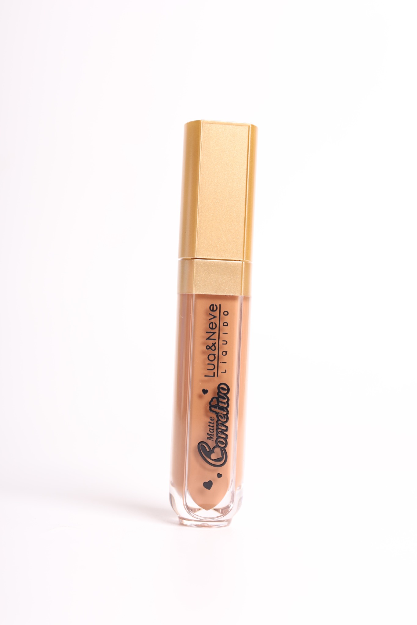 Corretivo Líquido Lua&Neve Tubo Dourado | 6 Cores para Todos os Tipos de Pele, Corretivo Mate, Cubre Cicatrizes e Circulos Oculares com Um Toque