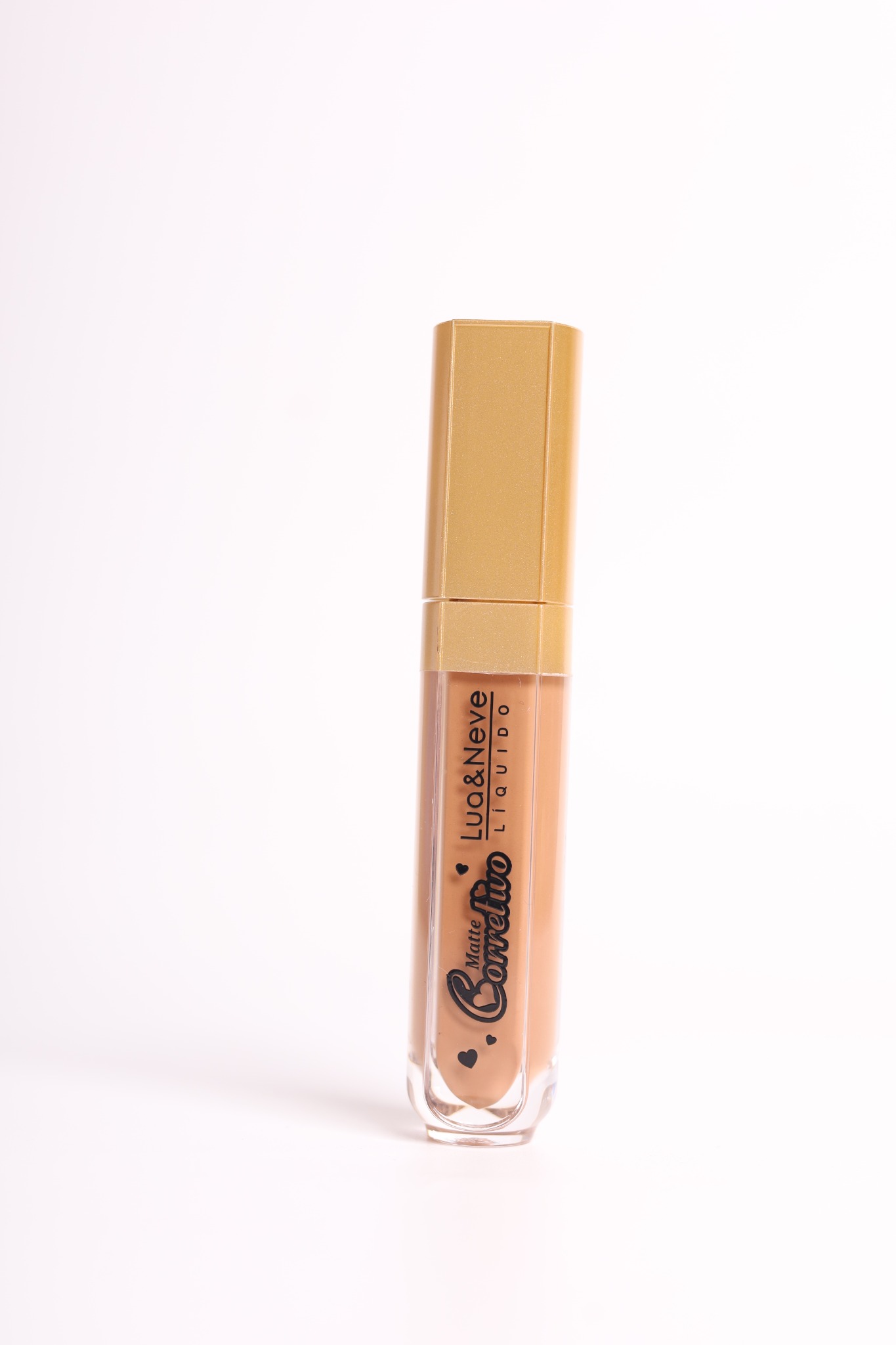 Corretivo Líquido Lua&Neve Tubo Dourado | 6 Cores para Todos os Tipos de Pele, Corretivo Mate, Cubre Cicatrizes e Circulos Oculares com Um Toque