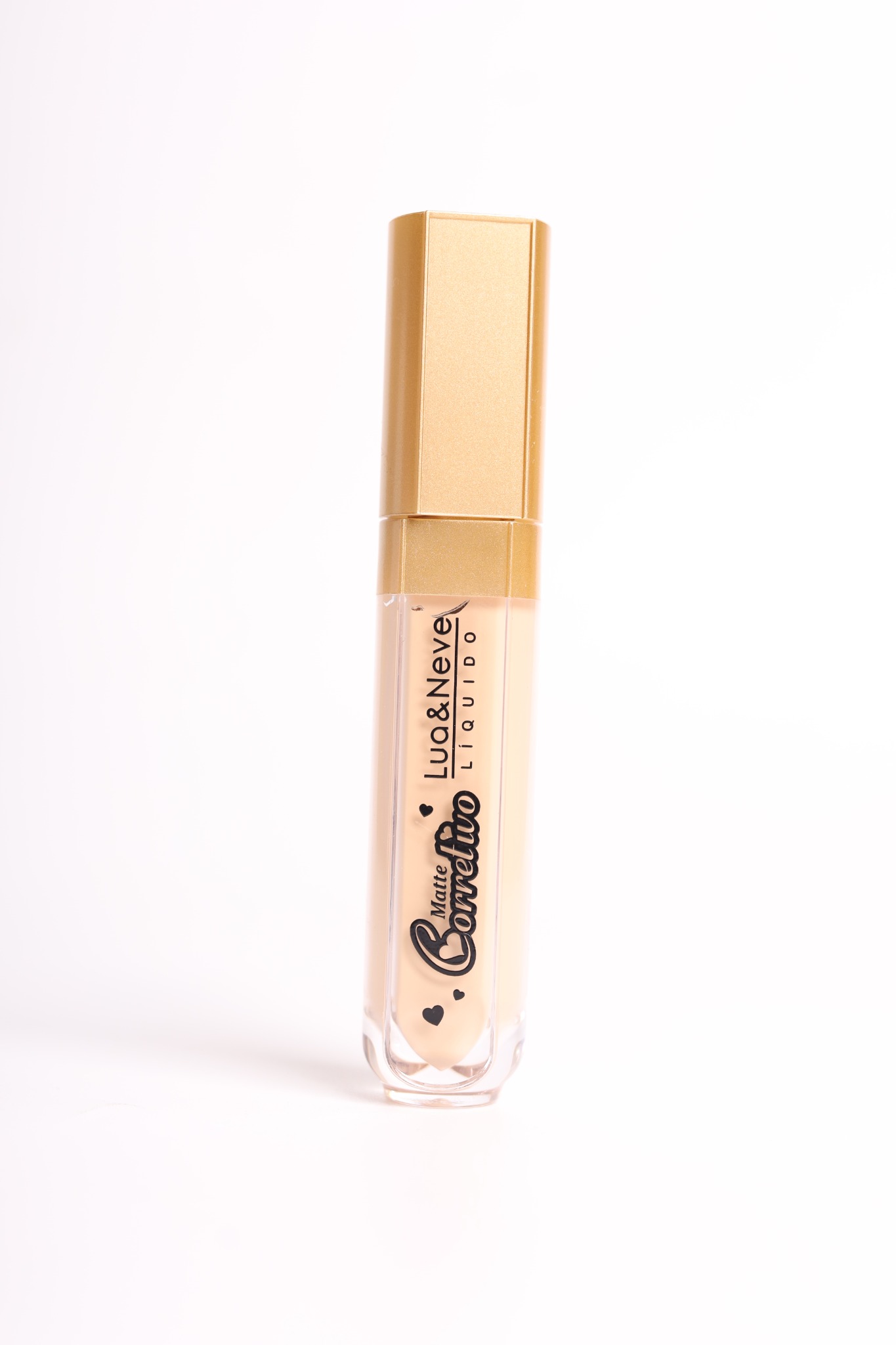 Corretivo Líquido Lua&Neve Tubo Dourado | 6 Cores para Todos os Tipos de Pele, Corretivo Mate, Cubre Cicatrizes e Circulos Oculares com Um Toque