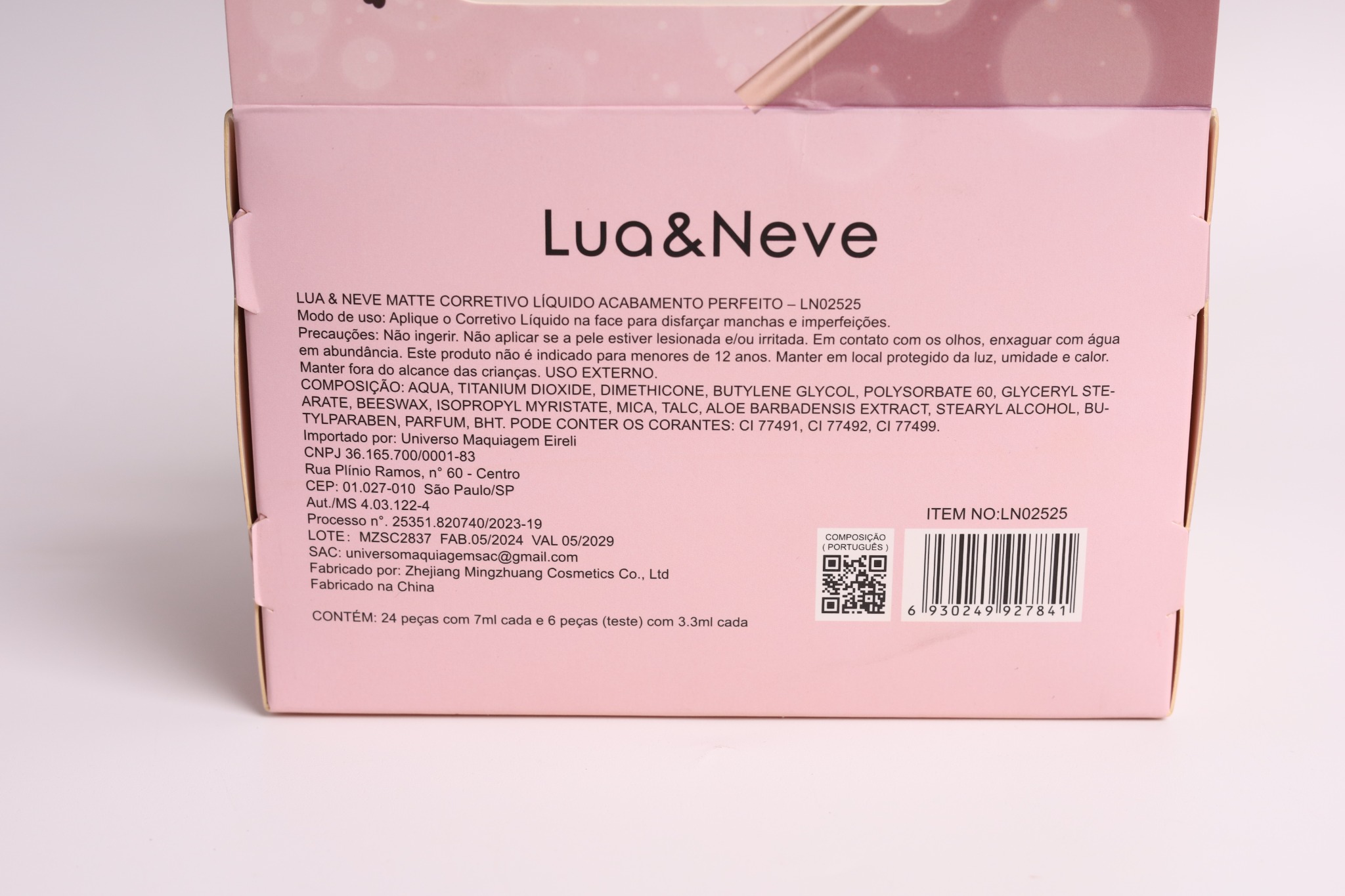 Corretivo Líquido Lua&Neve Tubo Dourado | 6 Cores para Todos os Tipos de Pele, Corretivo Mate, Cubre Cicatrizes e Circulos Oculares com Um Toque
