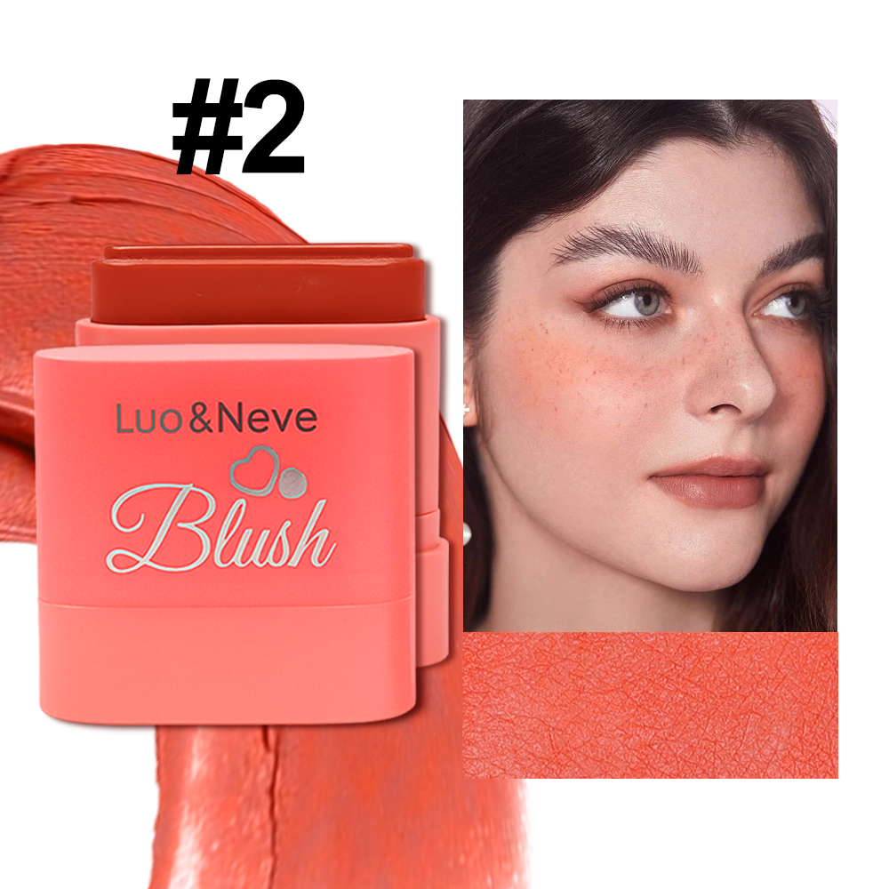 Blush em Creme Lua&Neve | 4 Cores Disponíveis, Ilumina Naturalmente, Cria Facilmente Atmosfera de Maquiagem