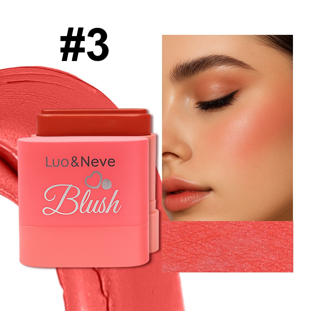 Blush em Creme Lua&Neve | 4 Cores Disponíveis, Ilumina Naturalmente, Cria Facilmente Atmosfera de Maquiagem