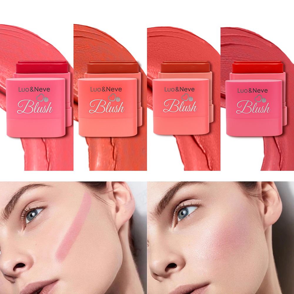 Blush em Creme Lua&Neve | 4 Cores Disponíveis, Ilumina Naturalmente, Cria Facilmente Atmosfera de Maquiagem