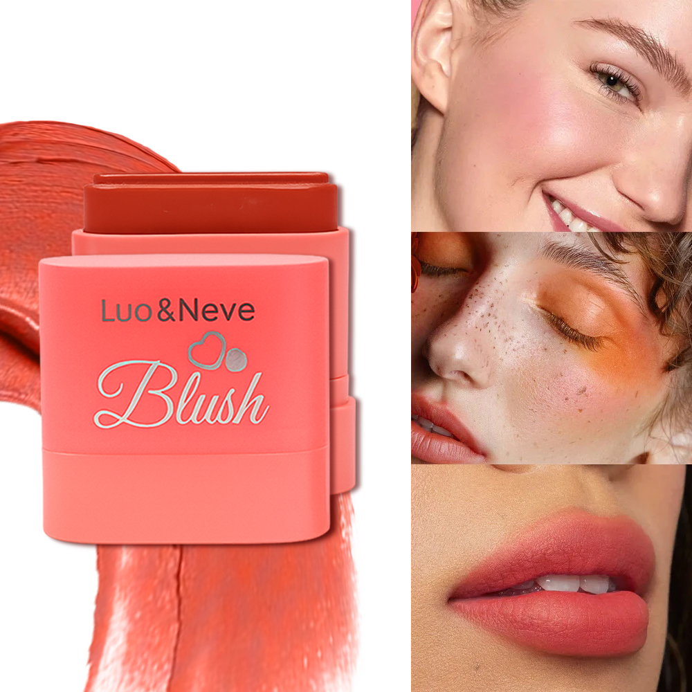 Blush em Creme Lua&Neve | 4 Cores Disponíveis, Ilumina Naturalmente, Cria Facilmente Atmosfera de Maquiagem