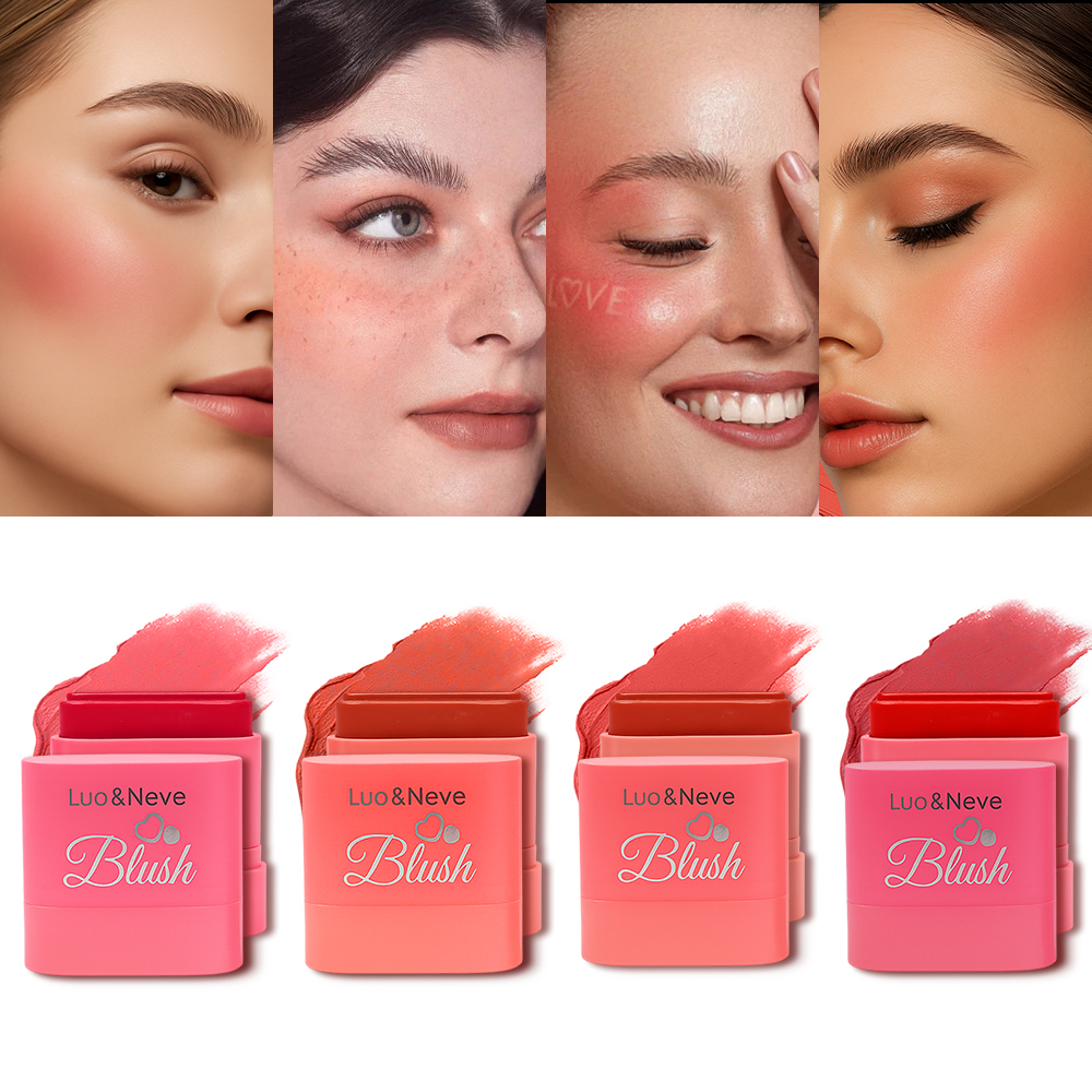 Blush em Creme Lua&Neve | 4 Cores Disponíveis, Ilumina Naturalmente, Cria Facilmente Atmosfera de Maquiagem