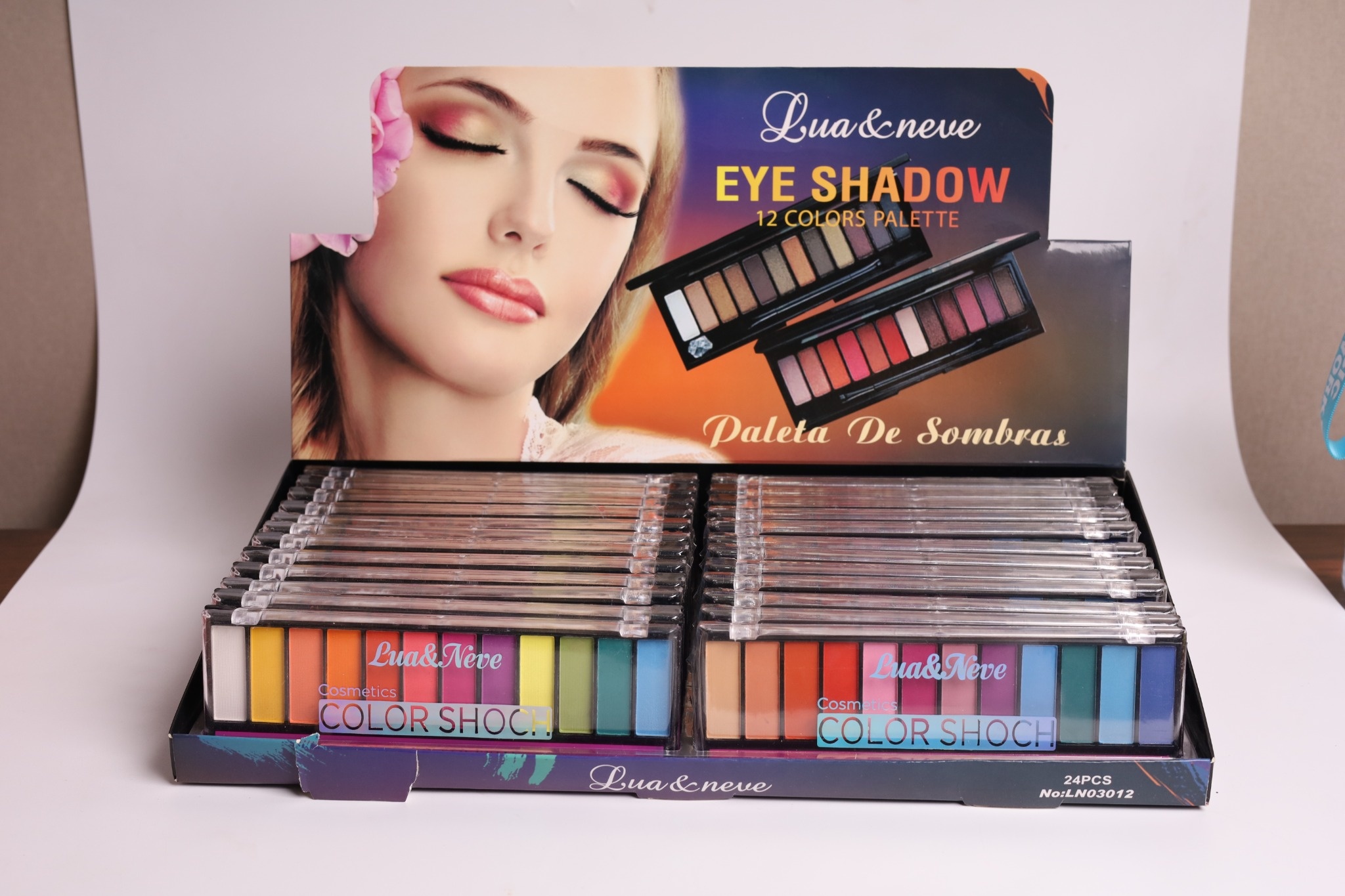 Paleta de Sombras Lua&Neve Arco - Íris | 12 Cores para Maquiagem Criativa, Pigmentação Intensa e Fina, Dia a Dia e Criação em Um