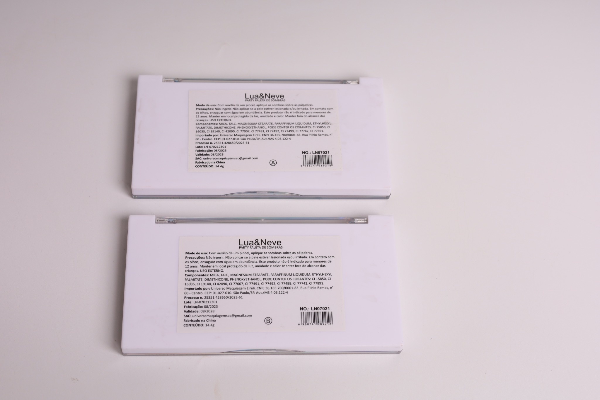 Lua&Neve Paleta de Sombras para Festa Dupla｜12 Cores×2, Tudo em Um para Dia e Festa, Mistura de Perolado e Mate, Troca de Estilo em Um Clique