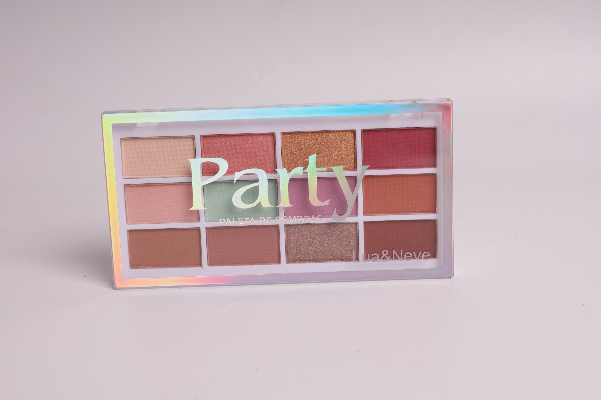 Lua&Neve Paleta de Sombras para Festa Dupla｜12 Cores×2, Tudo em Um para Dia e Festa, Mistura de Perolado e Mate, Troca de Estilo em Um Clique