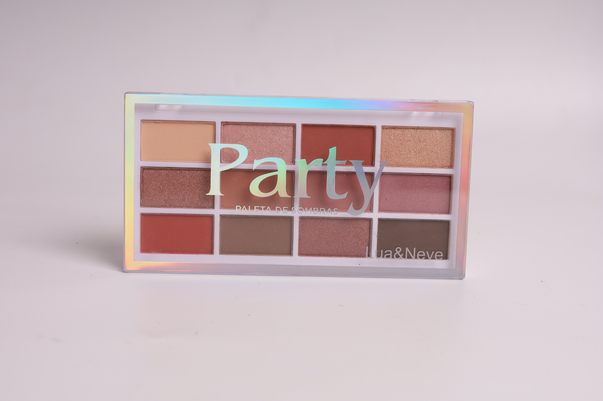 Lua&Neve Paleta de Sombras para Festa Dupla｜12 Cores×2, Tudo em Um para Dia e Festa, Mistura de Perolado e Mate, Troca de Estilo em Um Clique
