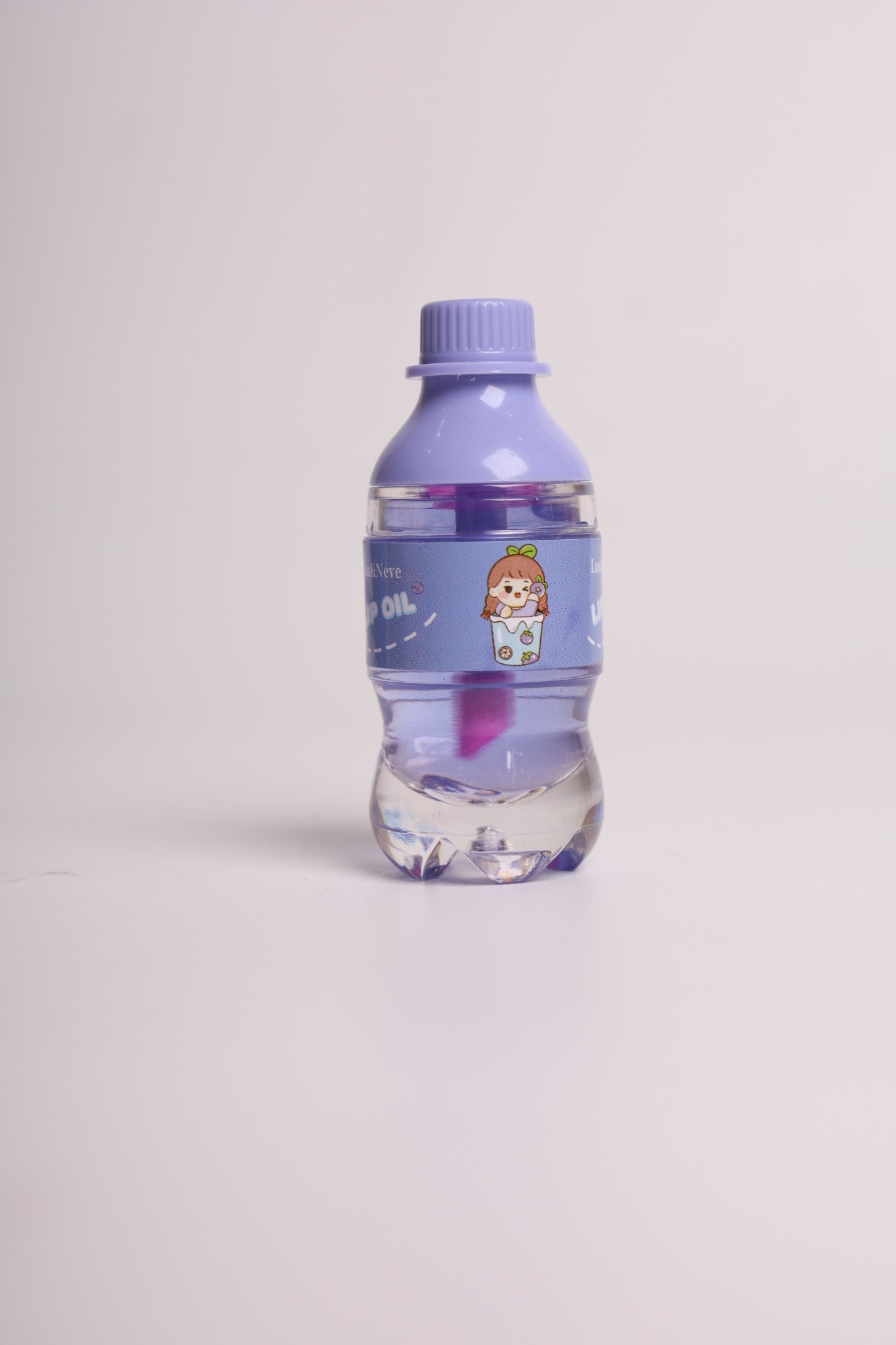 Lua&Neve Óleo Labial Mini Garrafa de Refrigerante｜Cute e Adorável, Hidratação e Reparação, 3 Aromas de Frutas, Cria Labios de Vidro