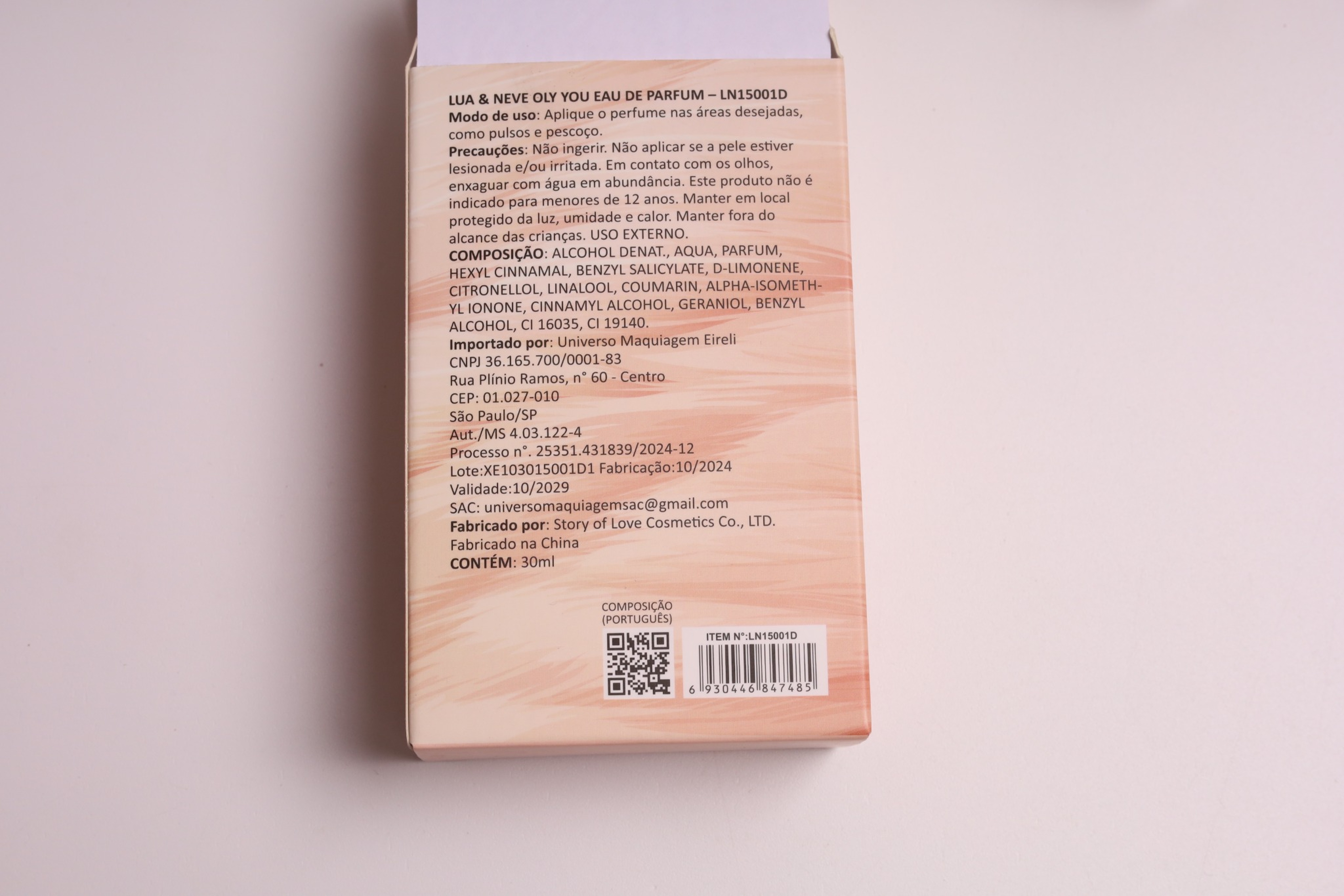 Perfume Lua&Neve Eau De Parfum 30ml (Série Oly You)