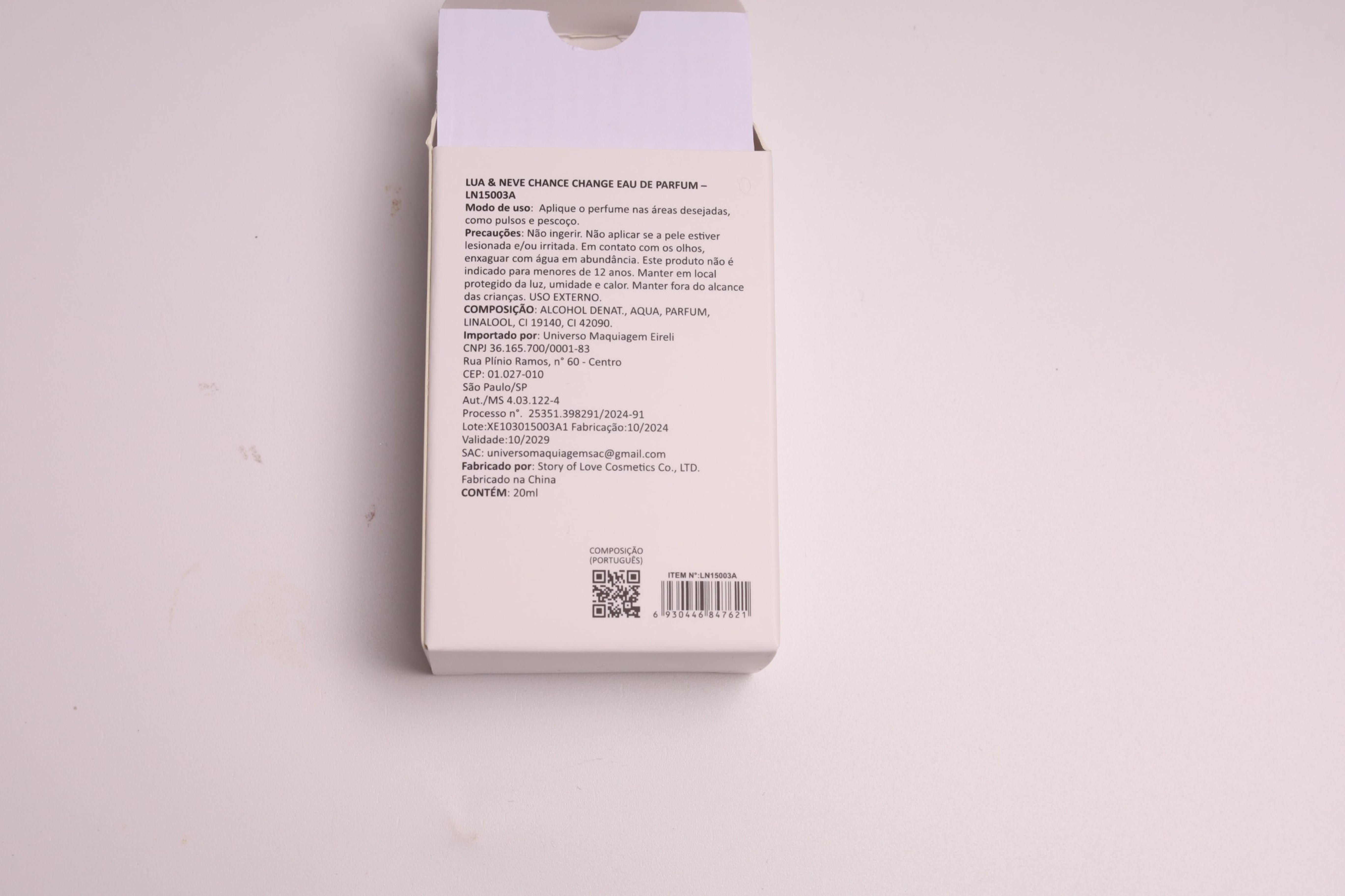Perfume Lua&Neve em Forma de Maçã 20ml, Aroma Leve e Fresco, Design Único