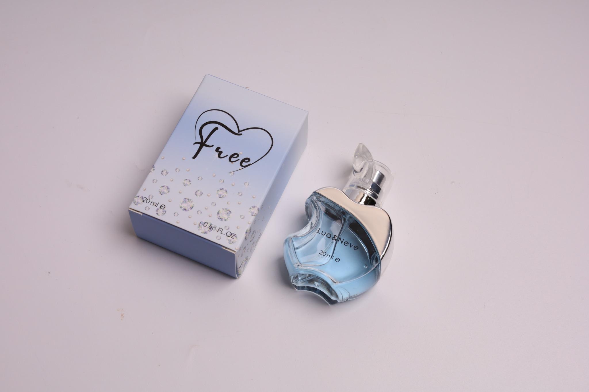 Perfume Lua&Neve Free 20ml, Tom Azul Fresco, Frasco em Forma de Maçã