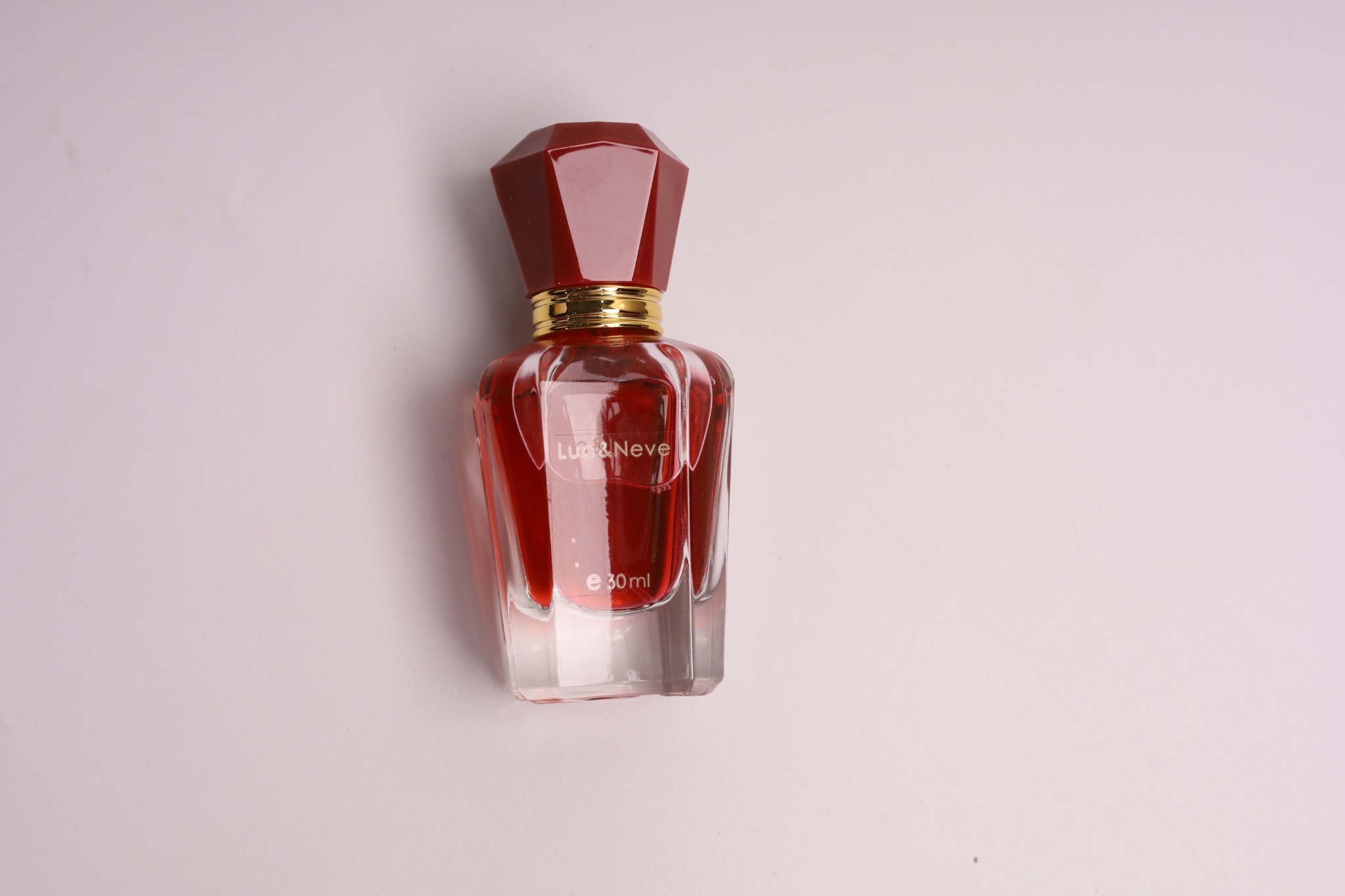 Perfume Lua&Neve Scarlet Crystal 30ml, Tampa de Diamante, Notas Luxuosas