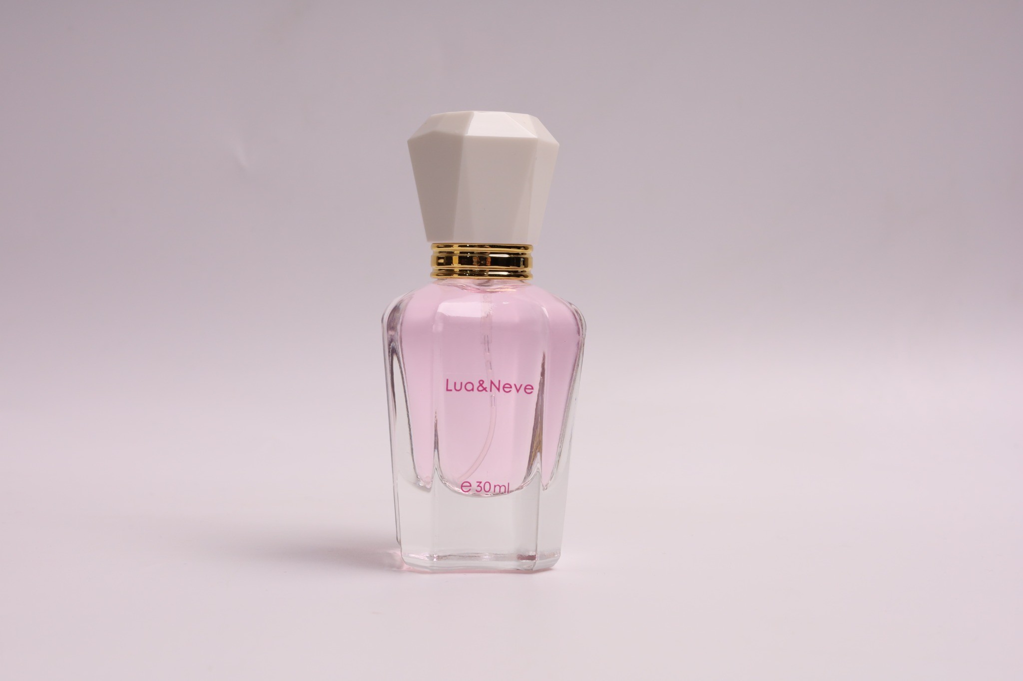Perfume Lua&Neve Fashion Kiss 30ml, Tampa de Diamante Rosa, Notas Doces