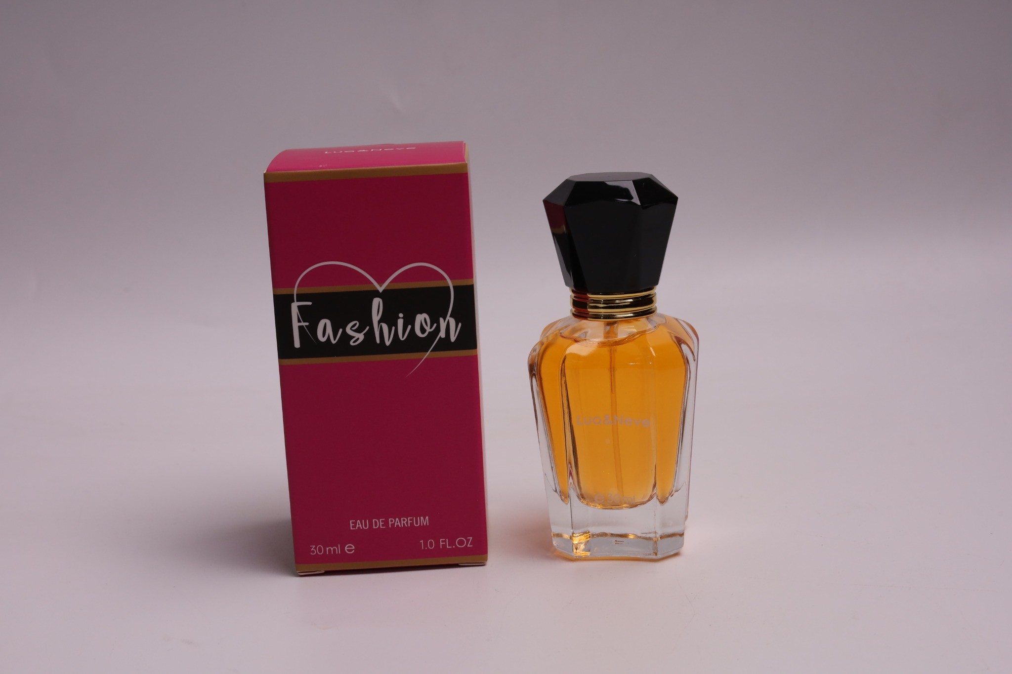 Perfume Lua&Neve Fashion 30ml, Tampa de Diamante Preto, Notas Ambarinas