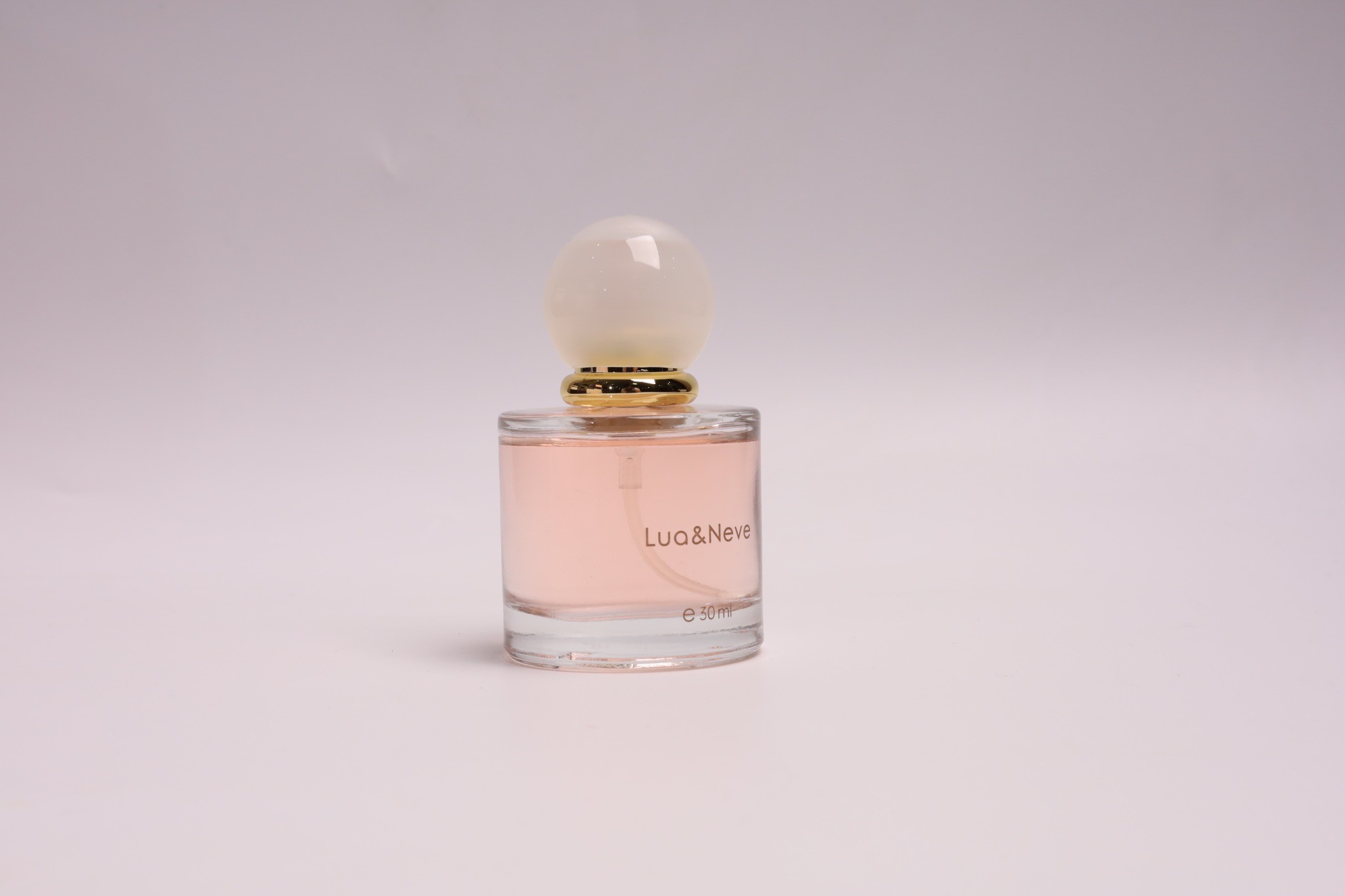 Perfume Lua&Neve Rose Golden 30ml, Tampa Esférica, Notas Florais Doces