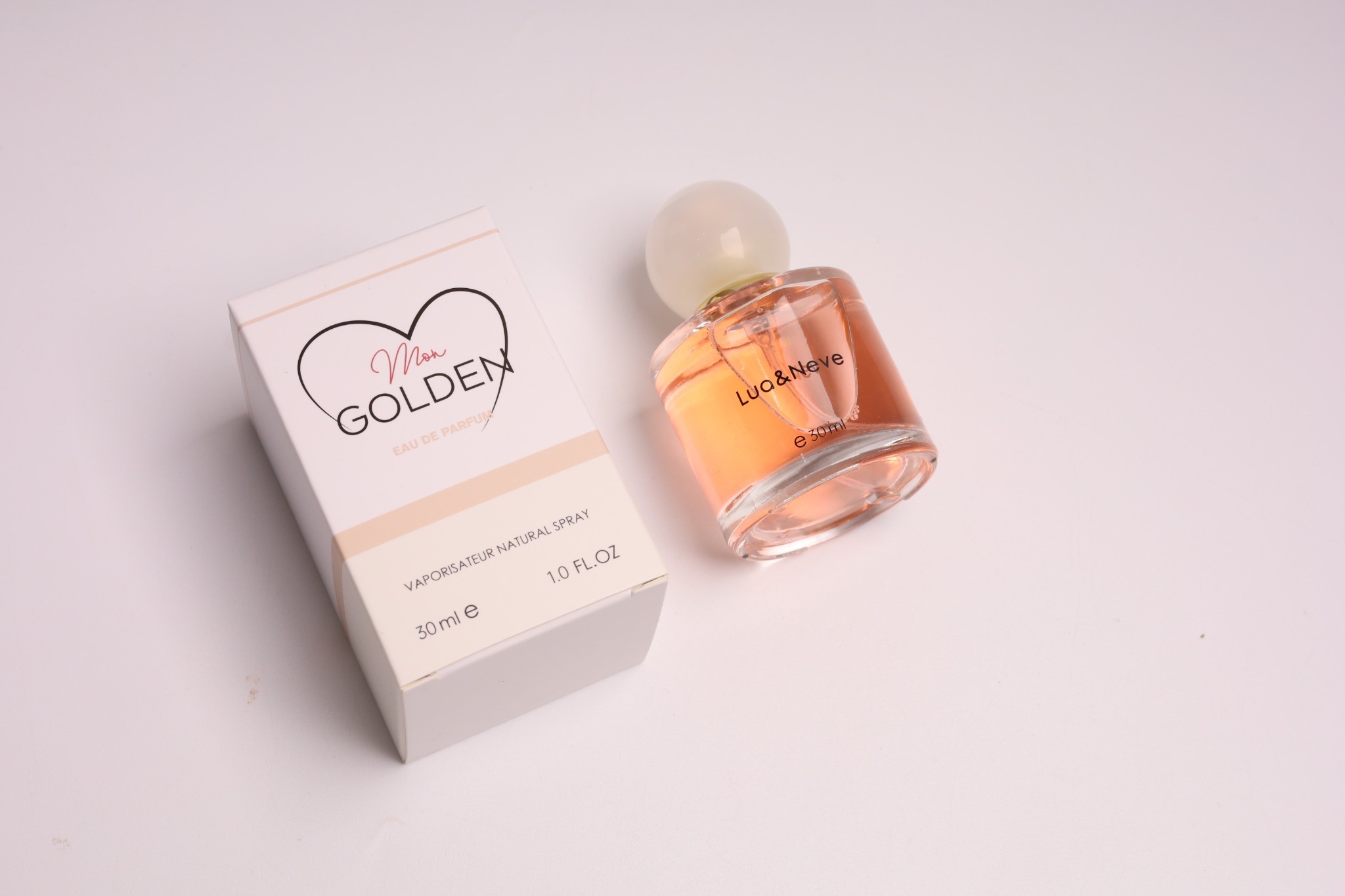 Perfume Feminino Lua&Neve Mon Golden 30ml, Fragrância Elegante, Romance ao Lado