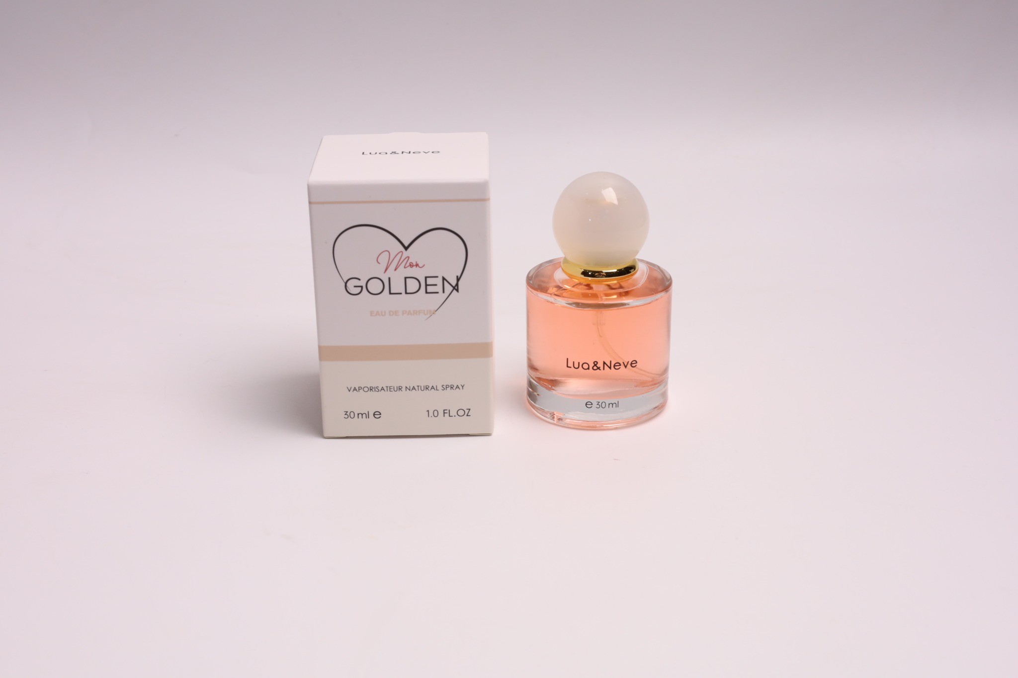 Perfume Feminino Lua&Neve Mon Golden 30ml, Fragrância Elegante, Romance ao Lado