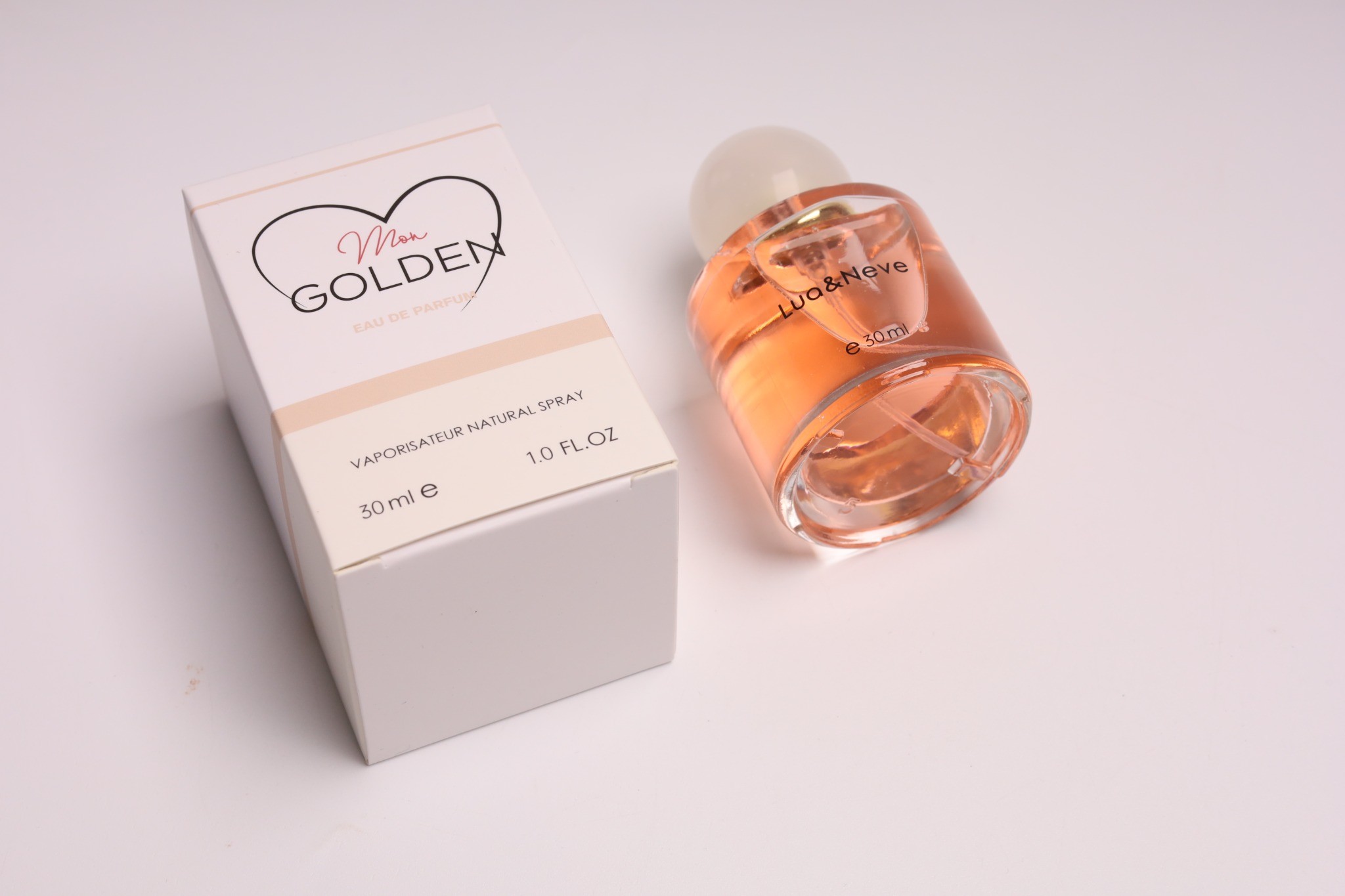 Perfume Feminino Lua&Neve Mon Golden 30ml, Fragrância Elegante, Romance ao Lado