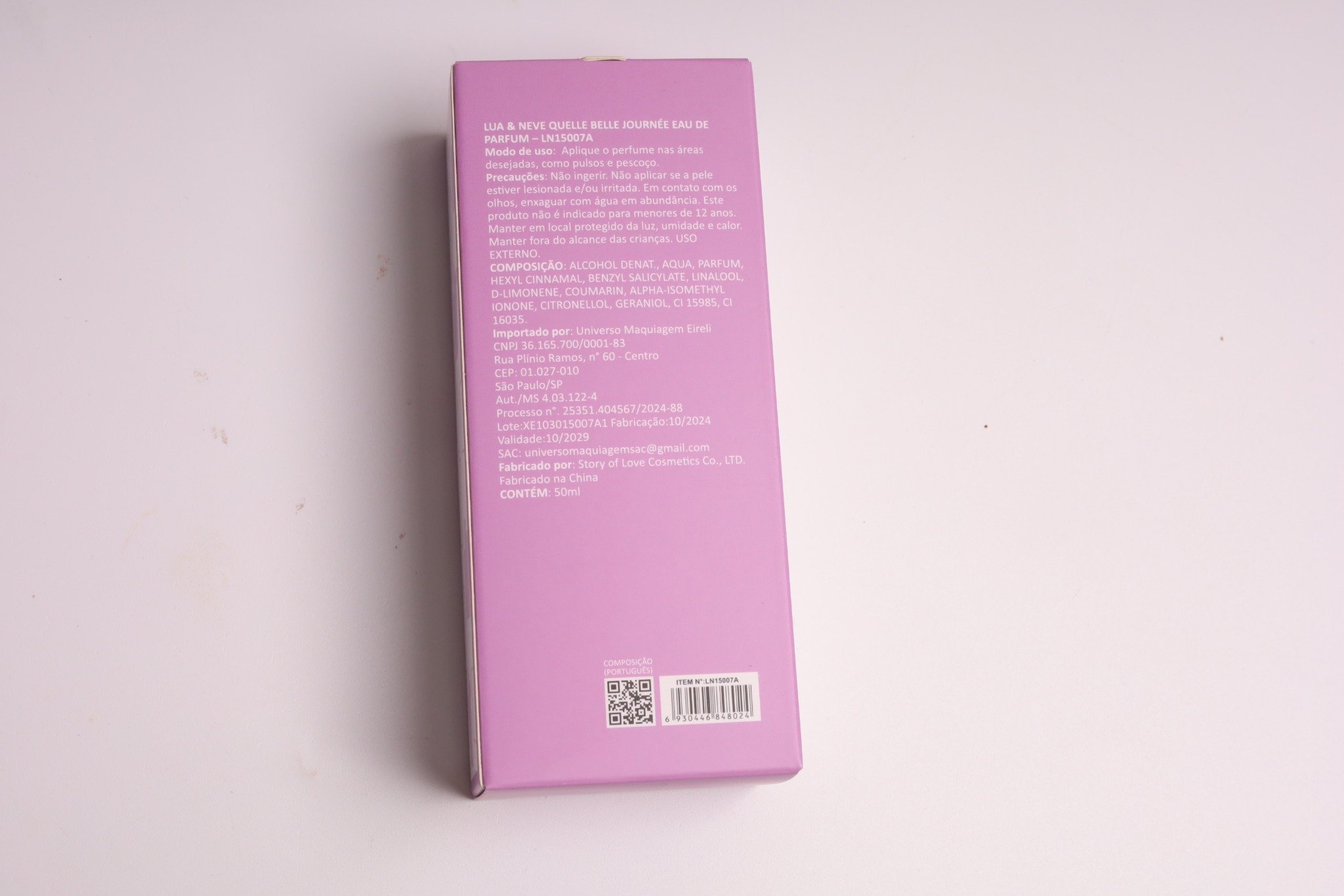 Perfume Lua&Neve Quelle belle journée 50ml | Aroma Doce de Jovem Garota, Ilumina o Dia Romântico