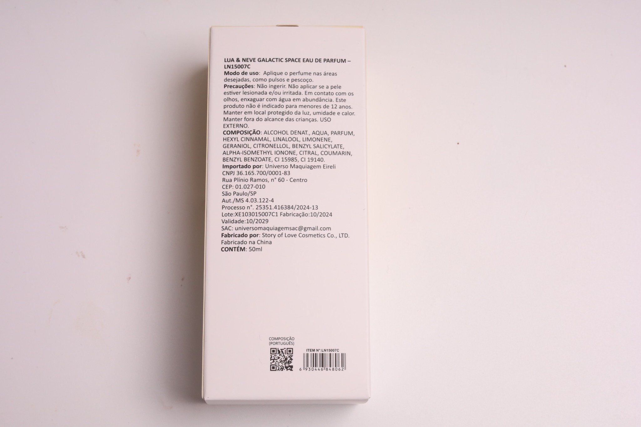 Perfume Lua&Neve Galactic Space 50ml | Aroma Luxuoso de Ouro, Embriague na Atmosfera Interestelar