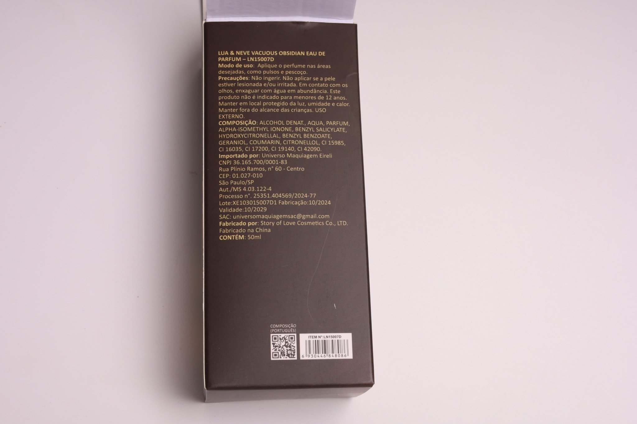 Perfume Lua&Neve Vacuous Obsidian 50ml | Choque Rosa e Ouro, Traça Gravidade Misteriosa do Aroma