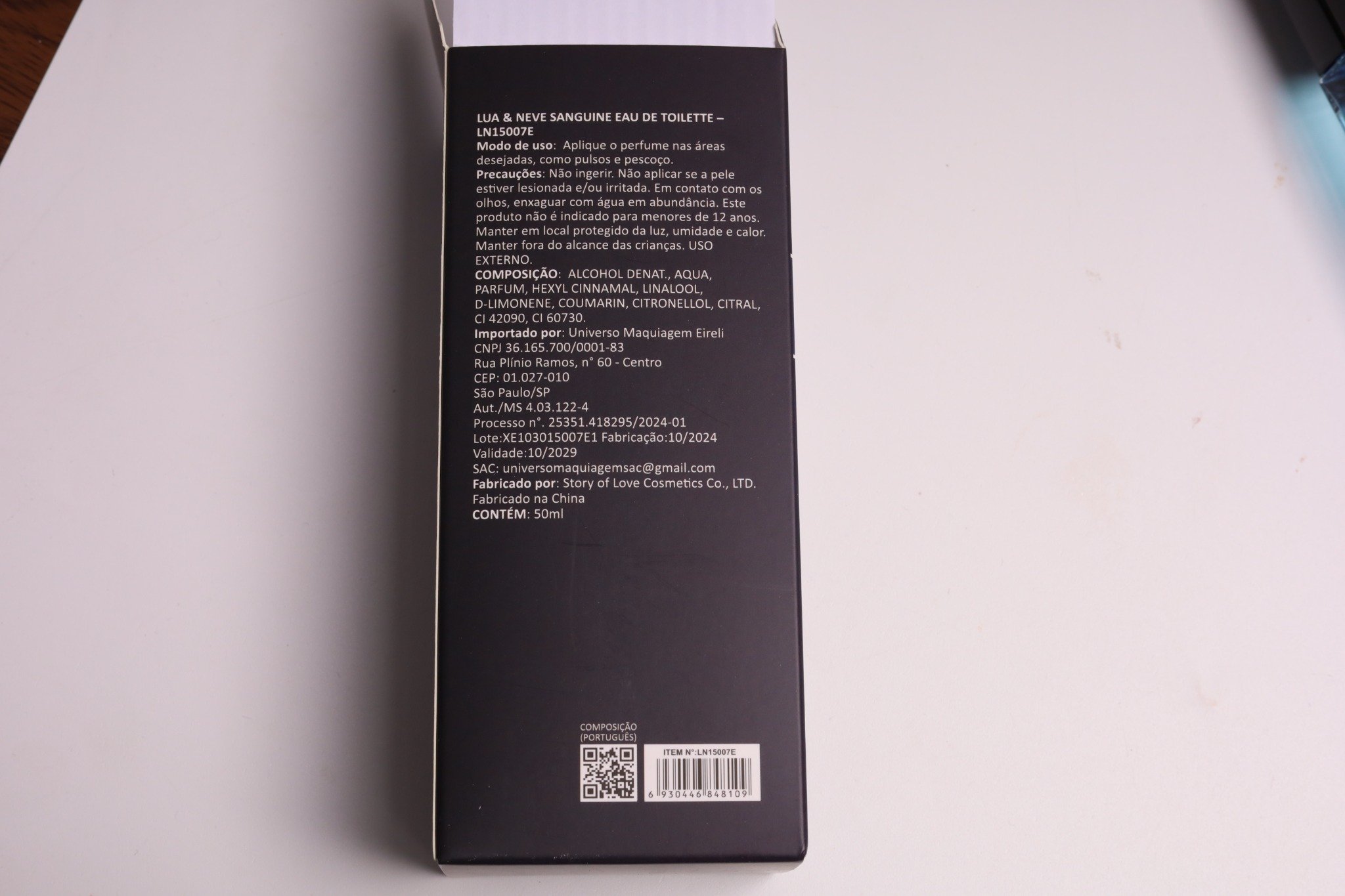 Perfume Lua&Neve Sanguine 50ml | Notas Frescas Oceânicas, Encontre Elegância Masculina