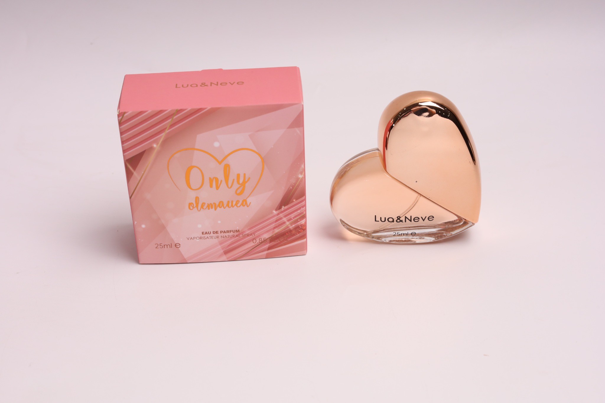 Perfume Lua&Neve Coração Pink Gold 25ml | Edição Romântica Limitada, Encontre o Aroma Tierno