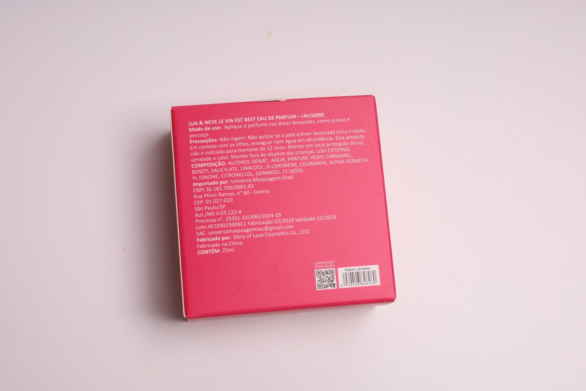 Perfume Lua&Neve Coração Pink Diamond 25ml | Frasco Romântico em Forma de Coração, Aroma Doce de Jovem Garota