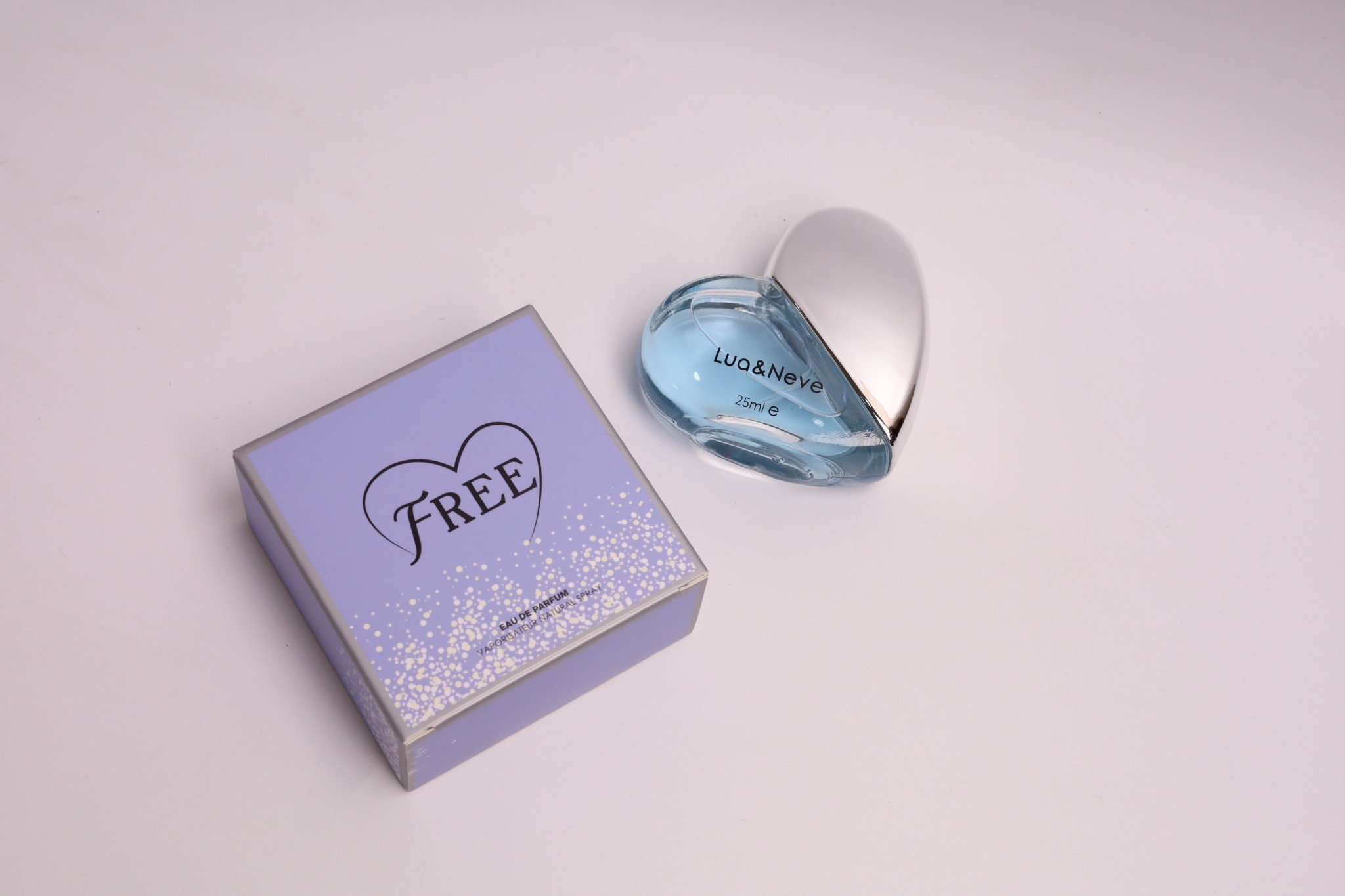 Perfume Lua&Neve Coração Tom Azul 25ml | Fragrância Fresca do Oceano, Encontre a Atmosfera Livre