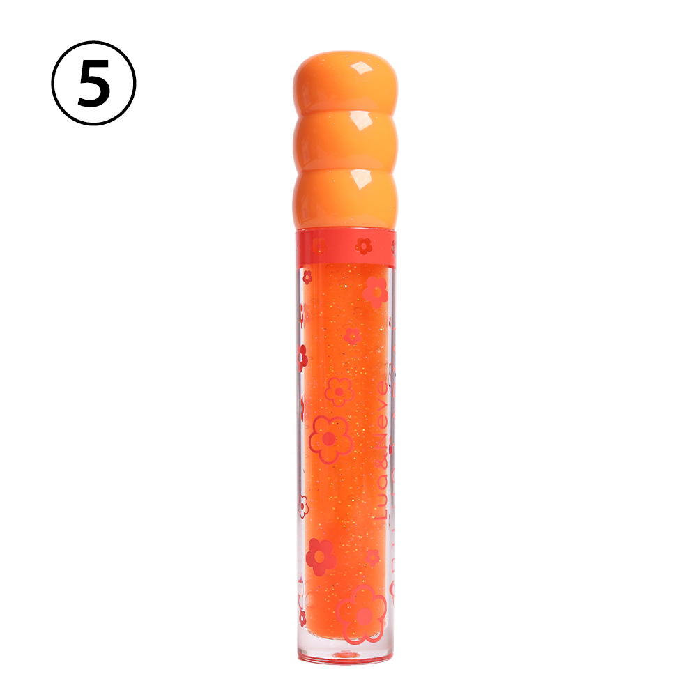 Gloss Labial Lua&Neve com Glitter Fantástico | 6 Cores em Tubos Doces, Brilho Fino como Vidro, Salvando Lábios Secos