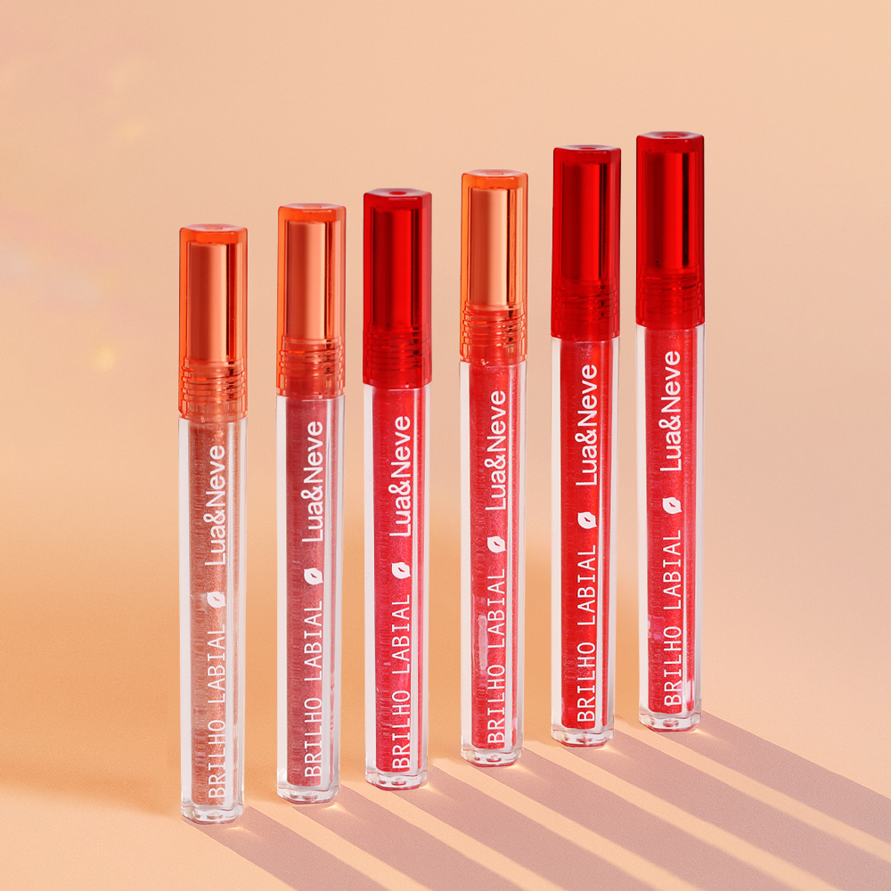 Gloss Labial Doce de Amor Lua&Neve | 6 Cores com Brilhos Finos, Hidratação e Filme Formando, Cria Lábios de Vidro Encantadores