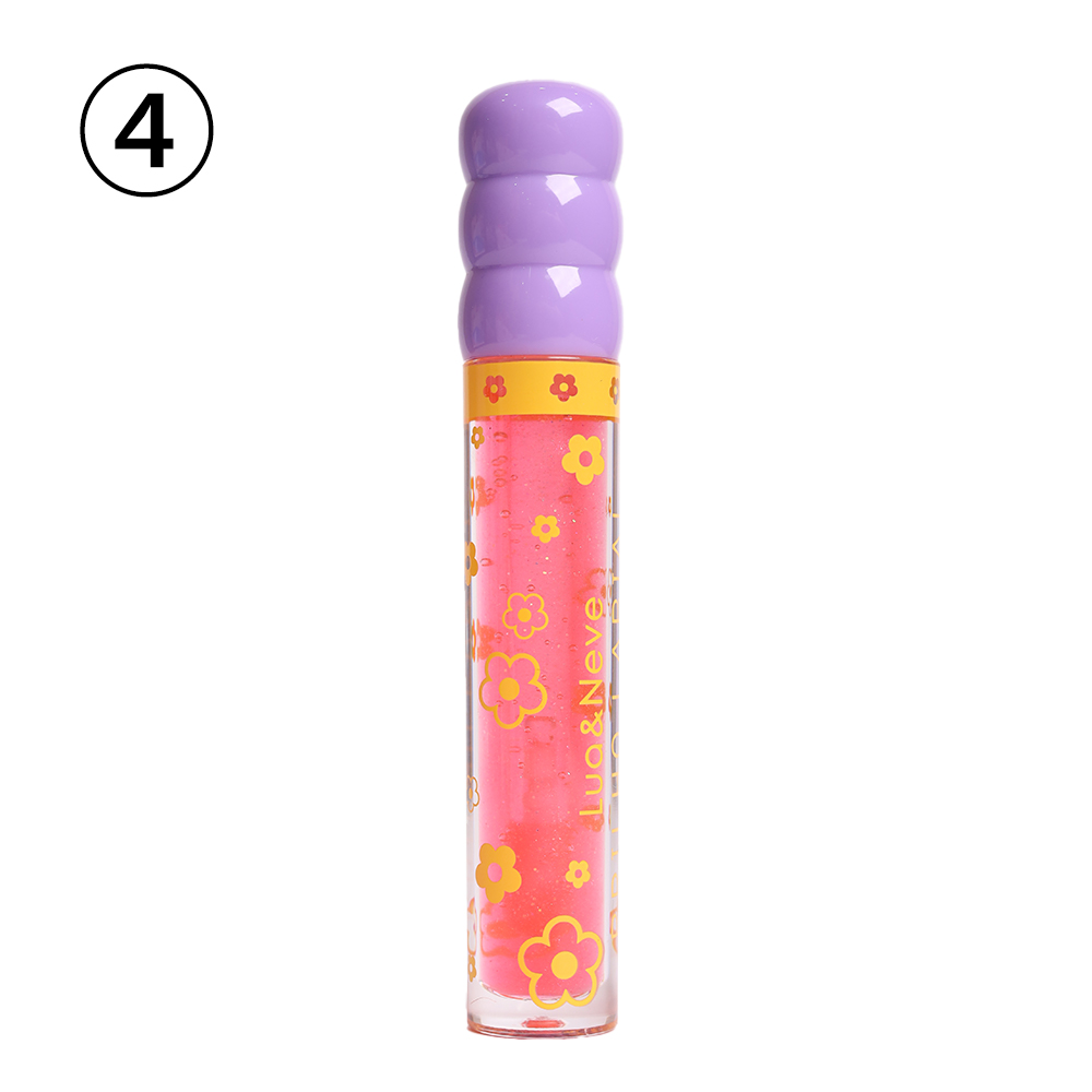 Gloss Labial Lua&Neve com Glitter Fantástico | 6 Cores em Tubos Doces, Brilho Fino como Vidro, Salvando Lábios Secos