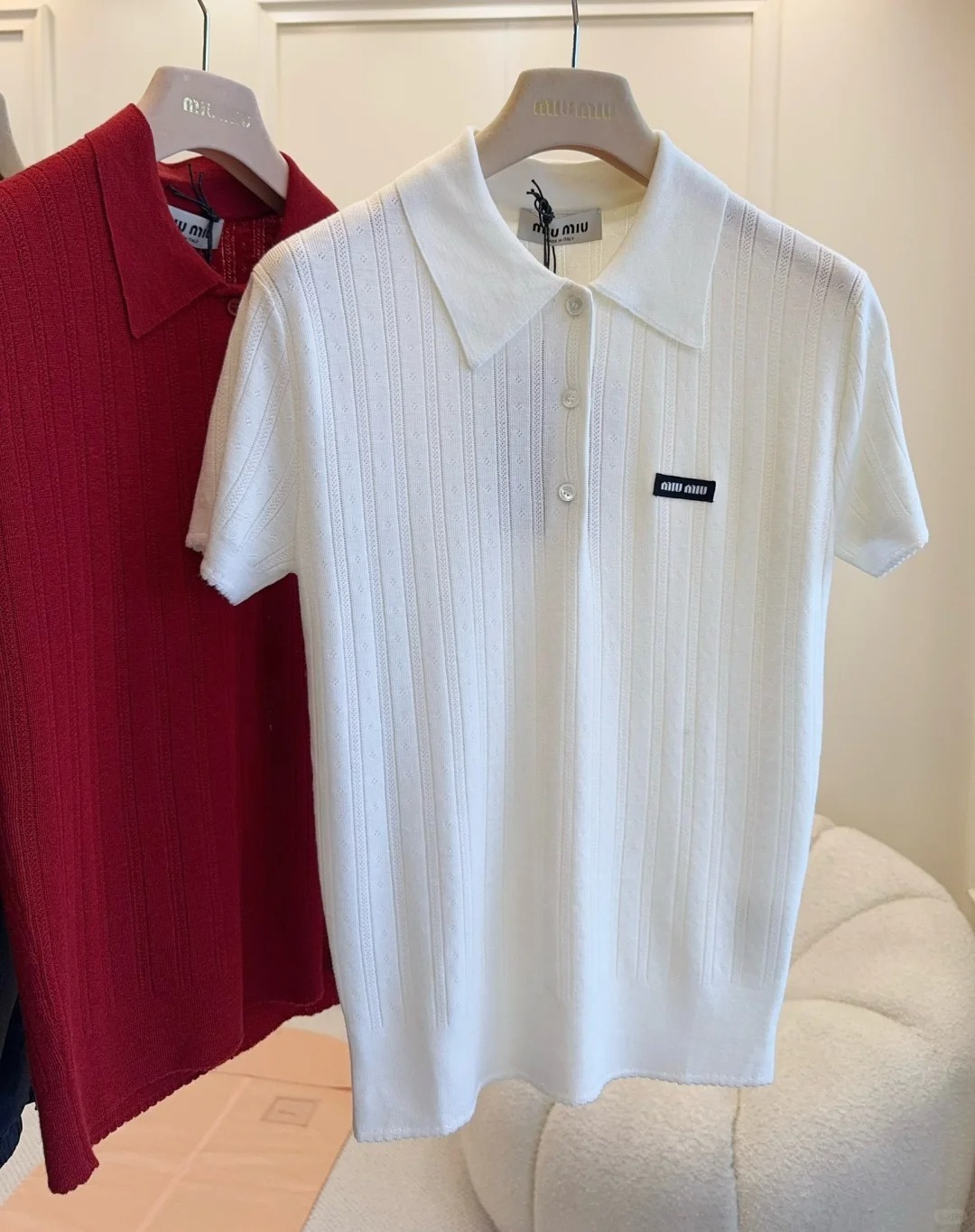 MIU25SS polo short-sleeve knit shirt