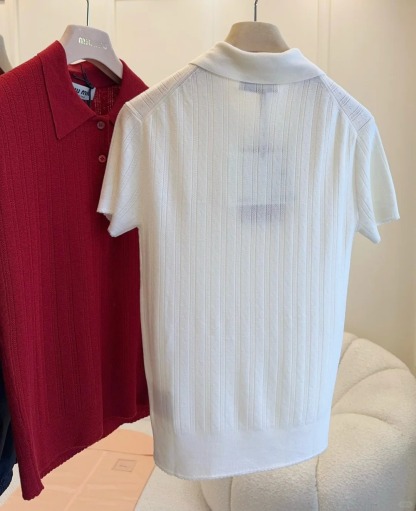 MIU25SS polo short-sleeve knit shirt