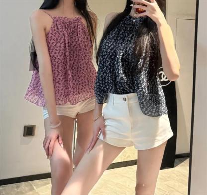 CHANE25SS double c all over print camisole top