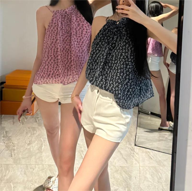 CHANE25SS double c all over print camisole top