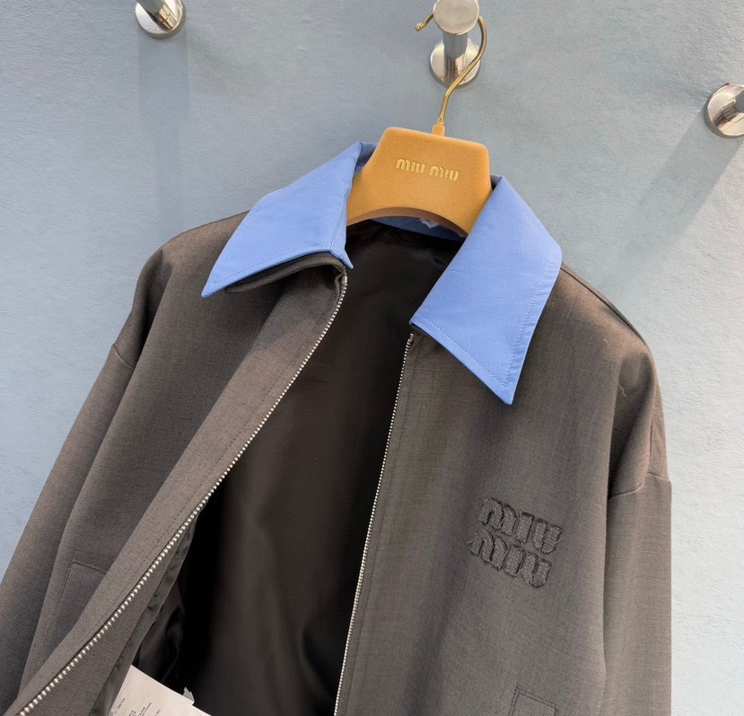 8 MIU New Suit Patchwork Collar