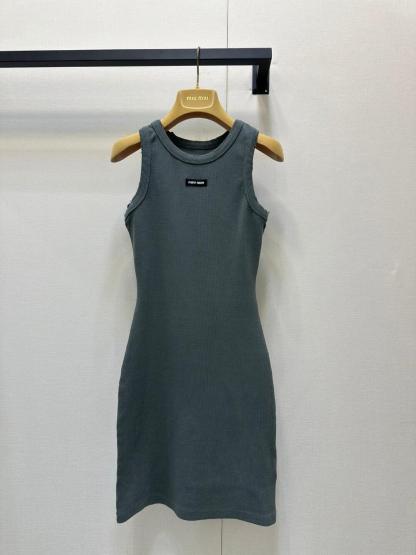 Miu Threaded Knit Tank Dress