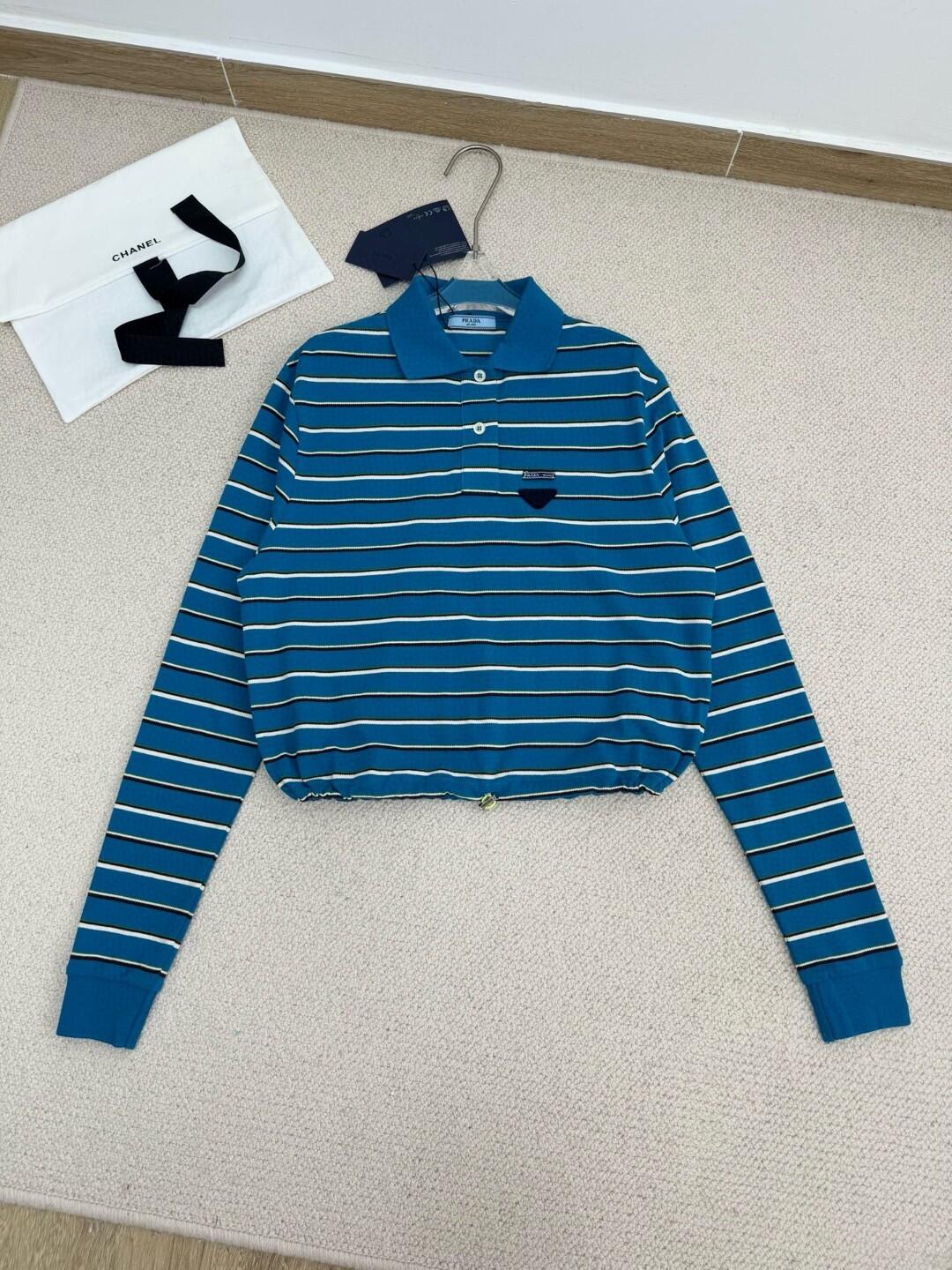 PRD Colorblocked Stripe Lapel Long Sleeve