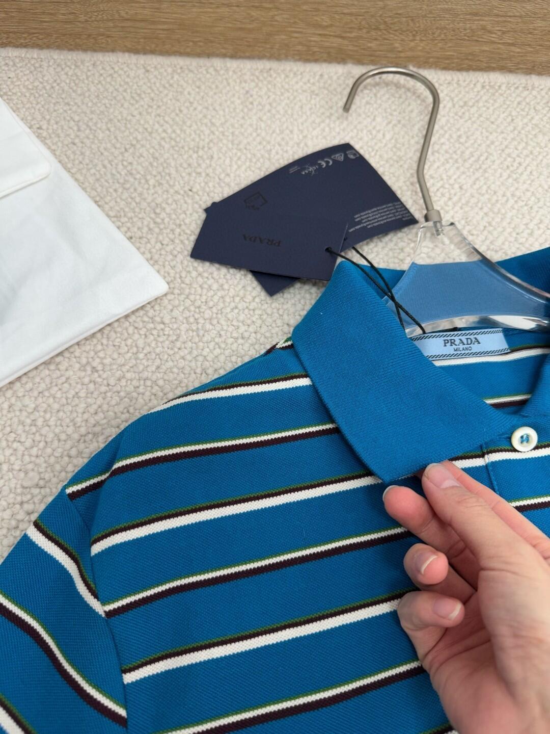 PRD Colorblocked Stripe Lapel Long Sleeve