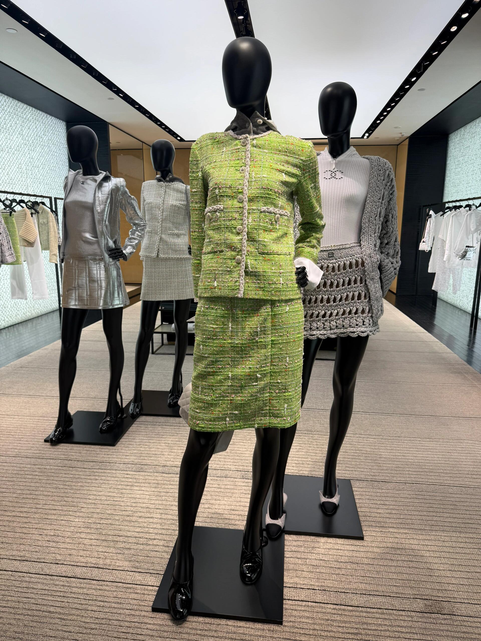 CHNELL Green Half Skirt