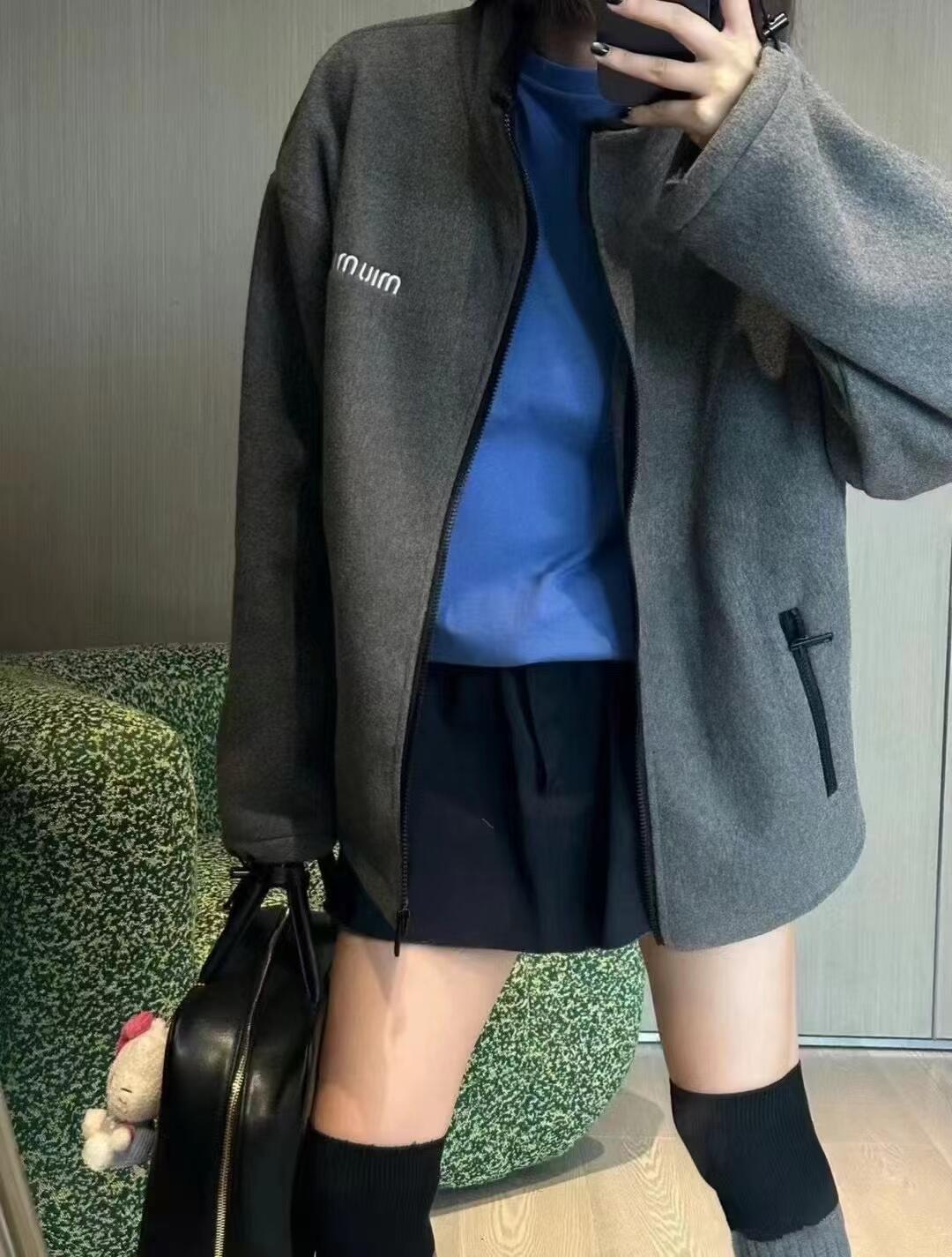 miu shaker gray jacket
